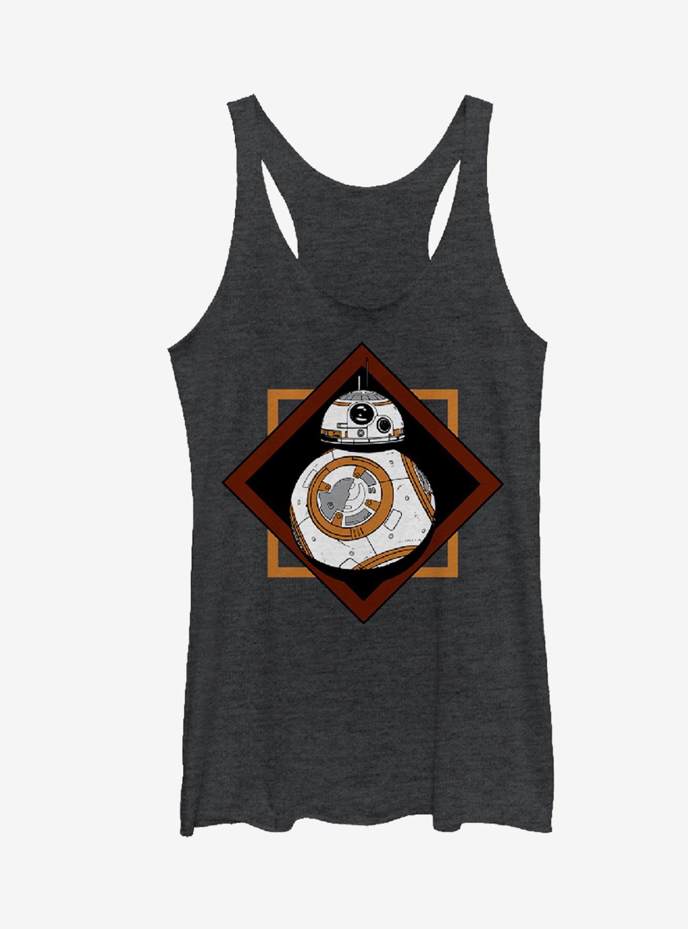 Star Wars BB-8 Square Girls Tanks, BLK HTR, hi-res