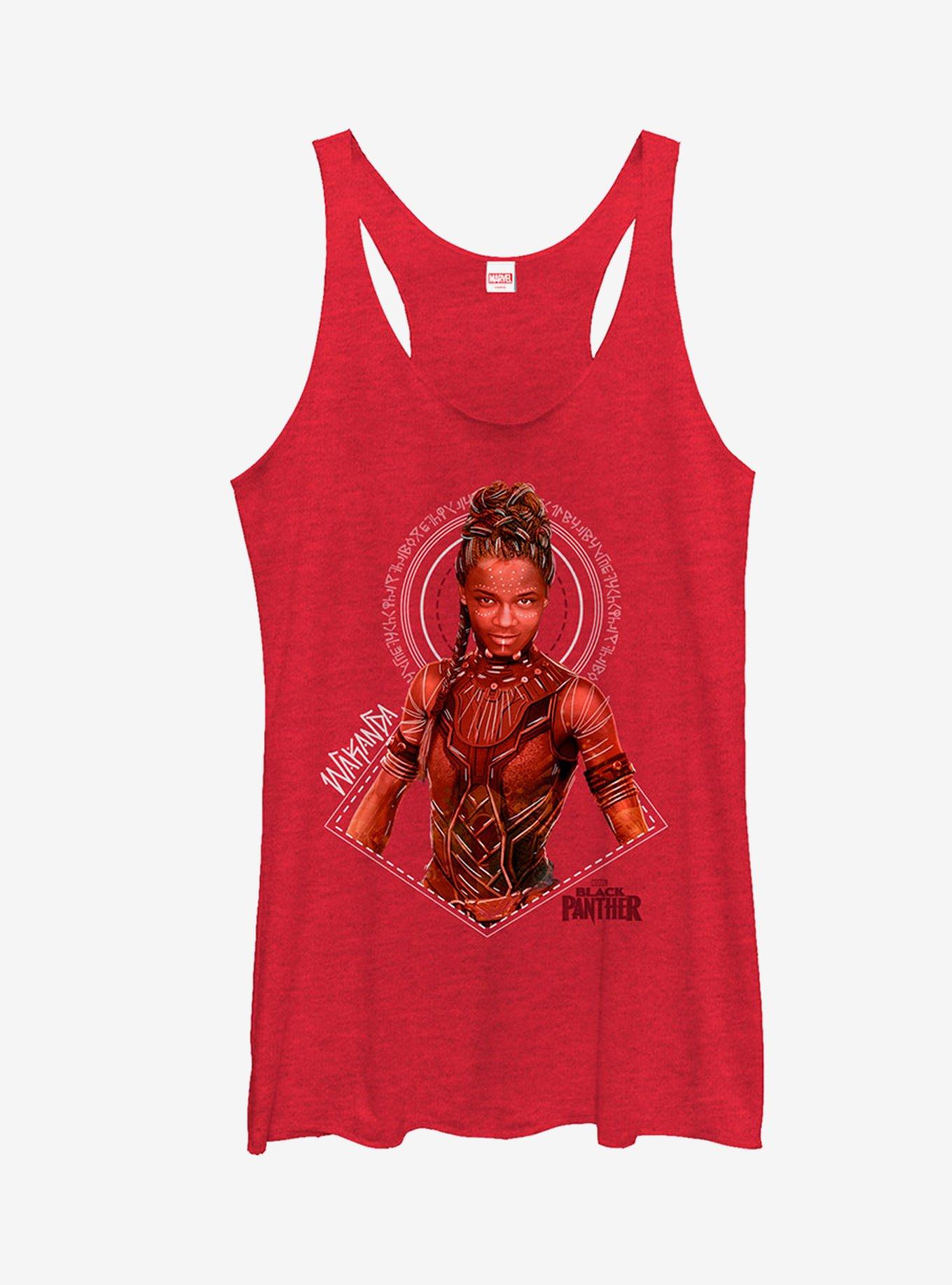 Marvel Black Panther 2018 Shuri Portrait Girls Tanks, RED HTR, hi-res