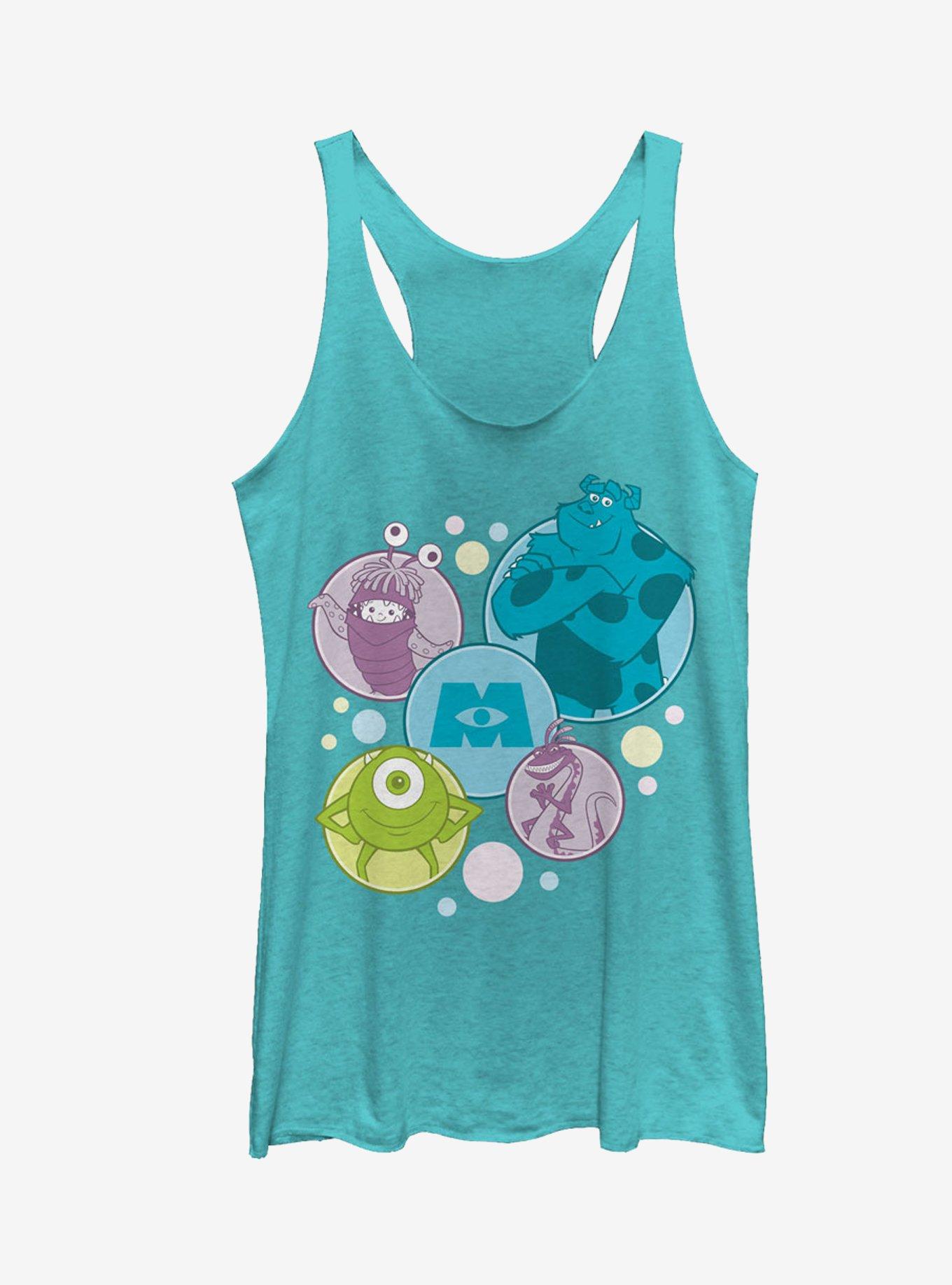 Monsters Inc. Character Bubbles Girls Tanks, TAHI BLUE, hi-res