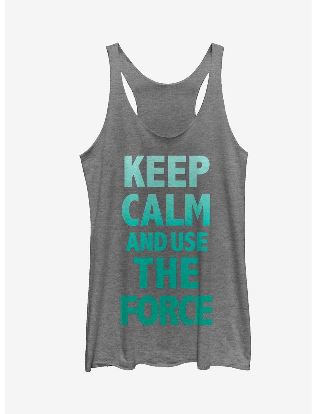 Star Wars Keep Calm and Use the Force Girls Tanks - GREY | Hot Topic