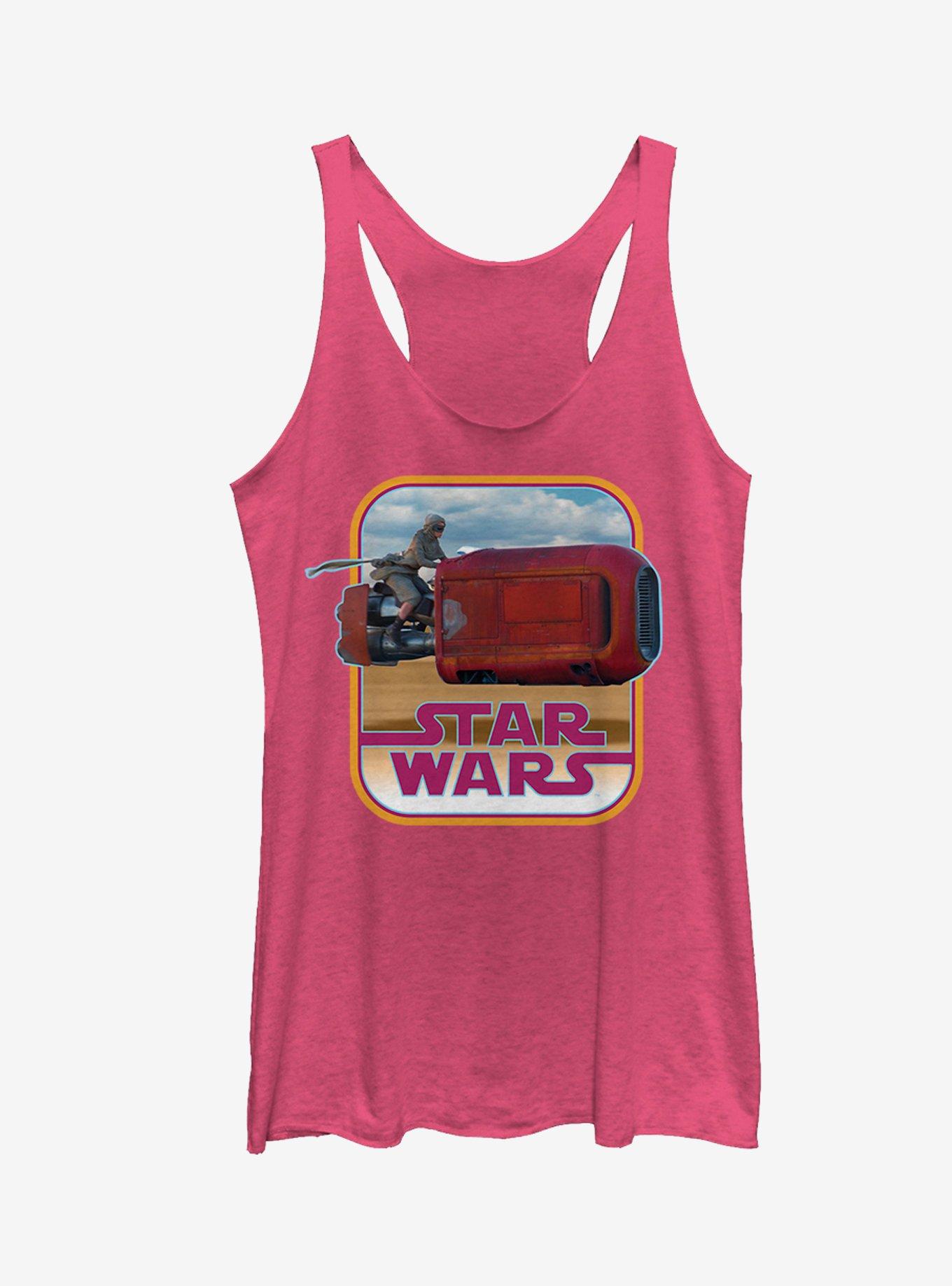 Star Wars Retro Rey Speeder Girls Tanks