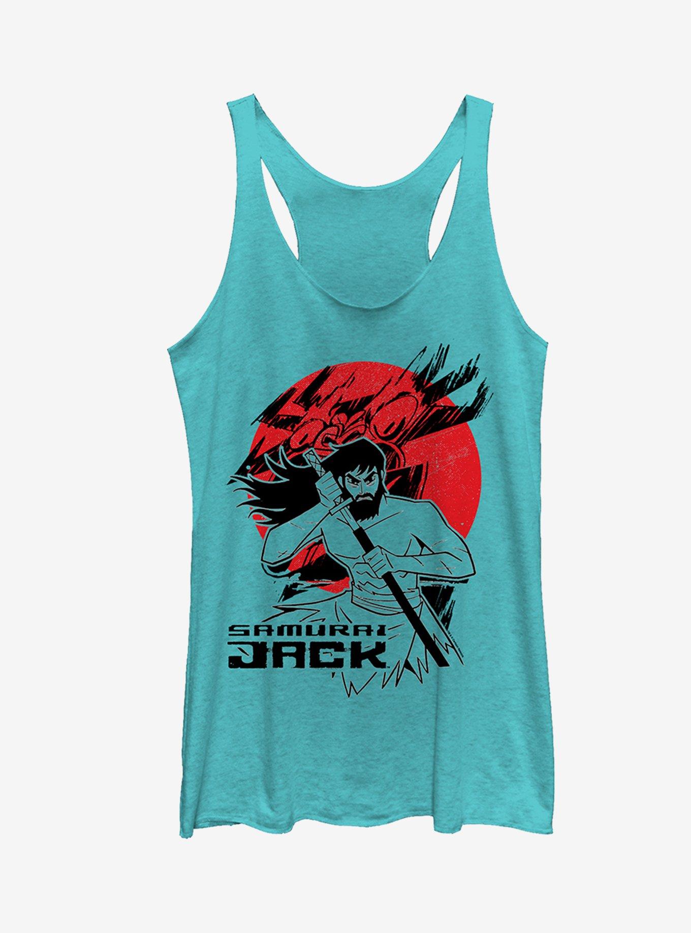 Samurai Jack Katana Circle Girls Tanks, TAHI BLUE, hi-res