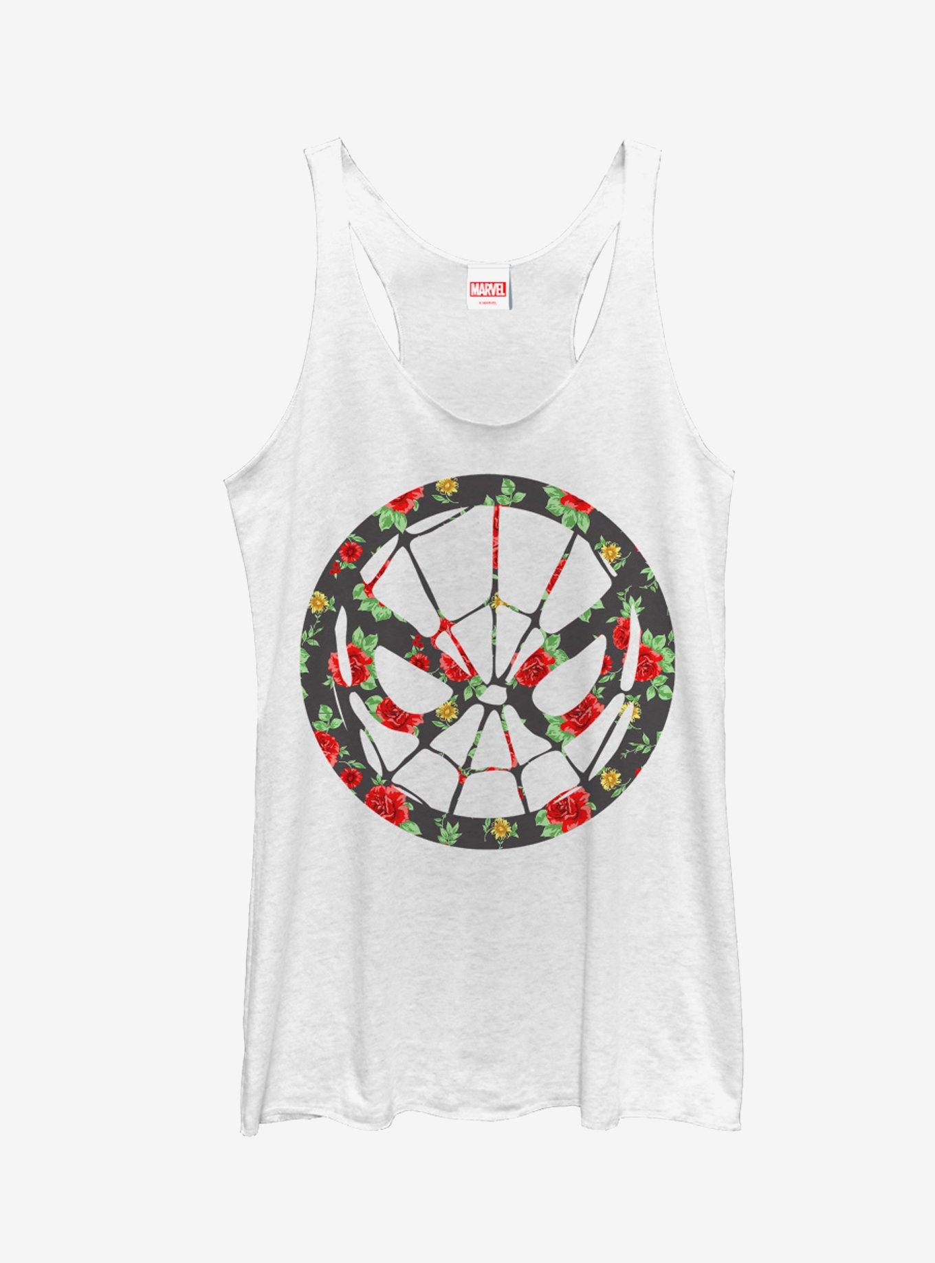 Marvel Spider-Man Rose Print Girls Tanks