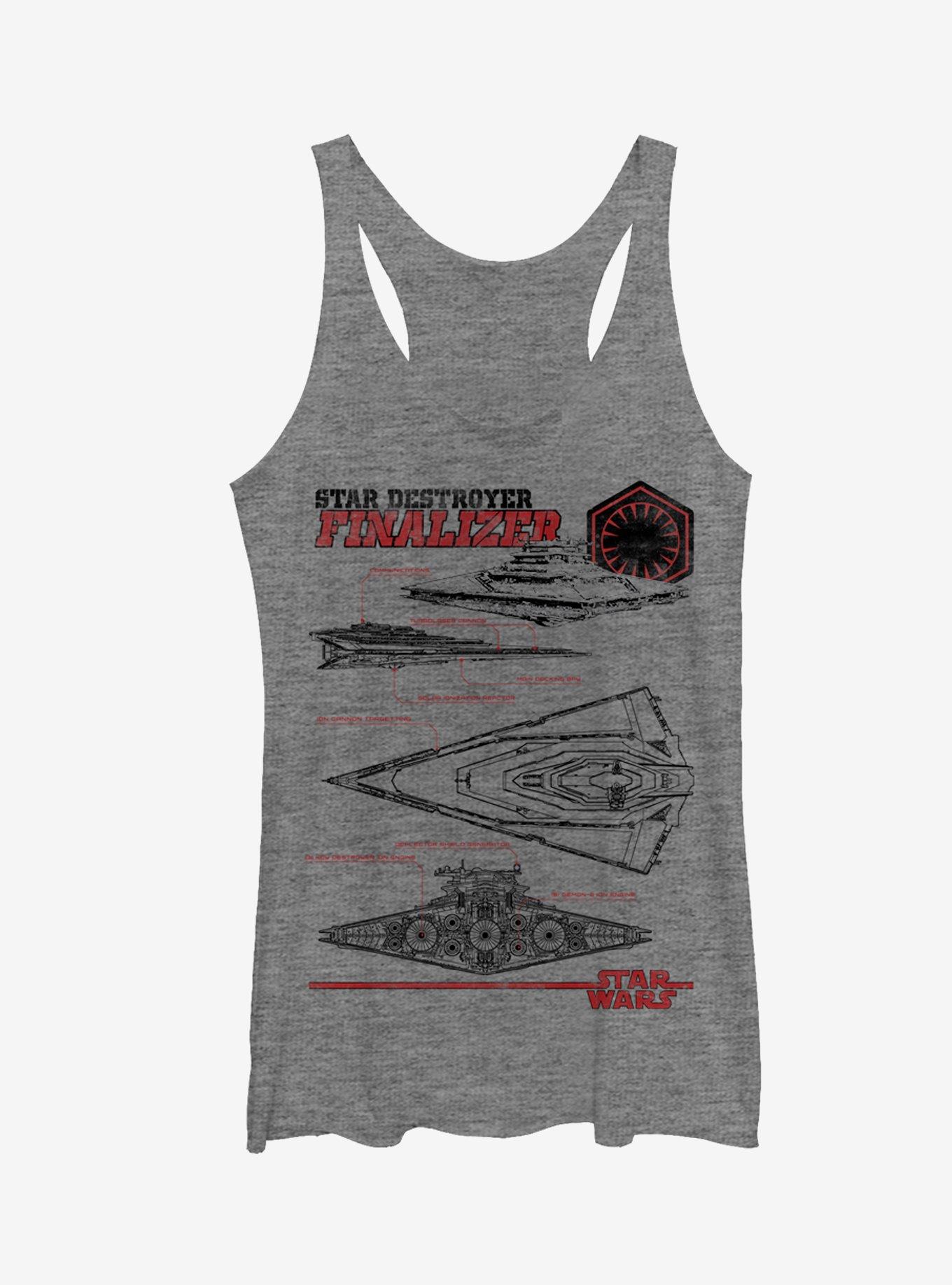 Star Wars Star Destroyer Finalizer Girls Tanks, GRAY HTR, hi-res