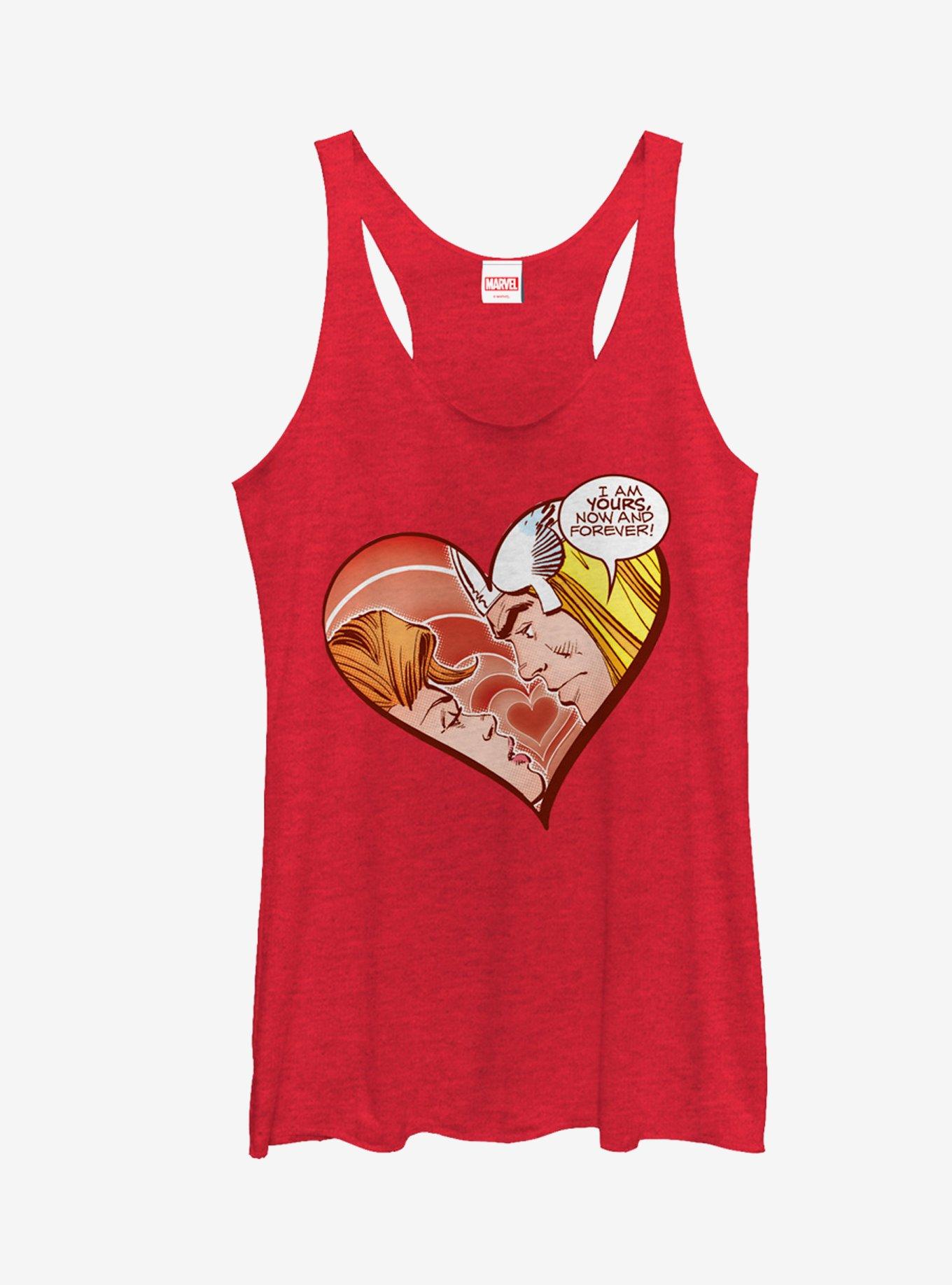 Marvel Thor Now and Forever Girls Tanks, RED HTR, hi-res