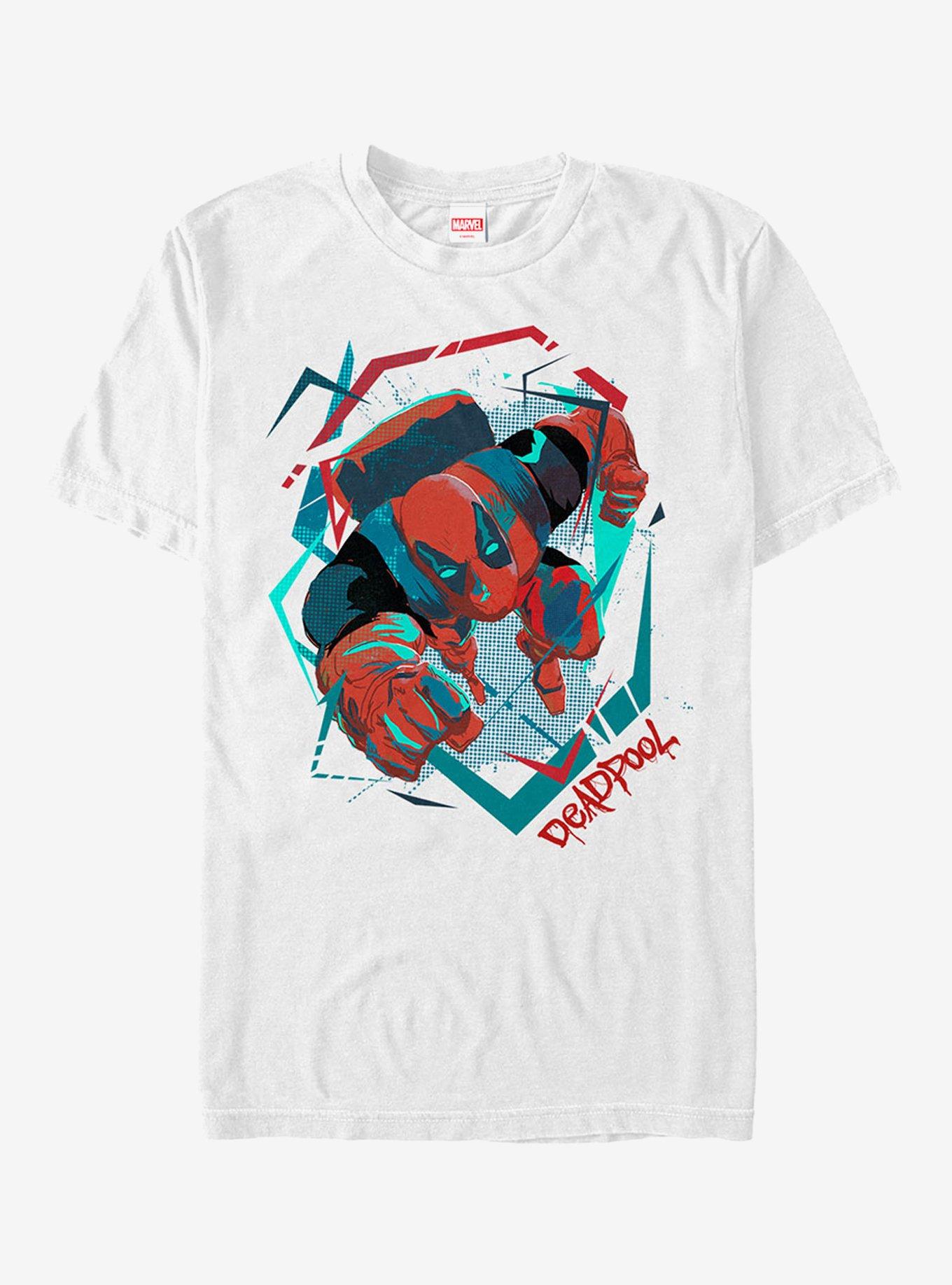 Marvel Deadpool Geometric Pattern T-Shirt, WHITE, hi-res
