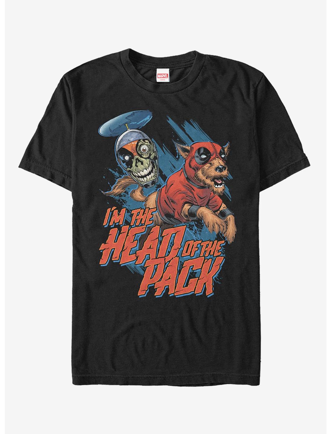 Marvel Dogpool Headpool Head Of The Pack T-Shirt, BLACK, hi-res