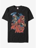 Marvel Dogpool Headpool Head Of The Pack T-Shirt, BLACK, hi-res