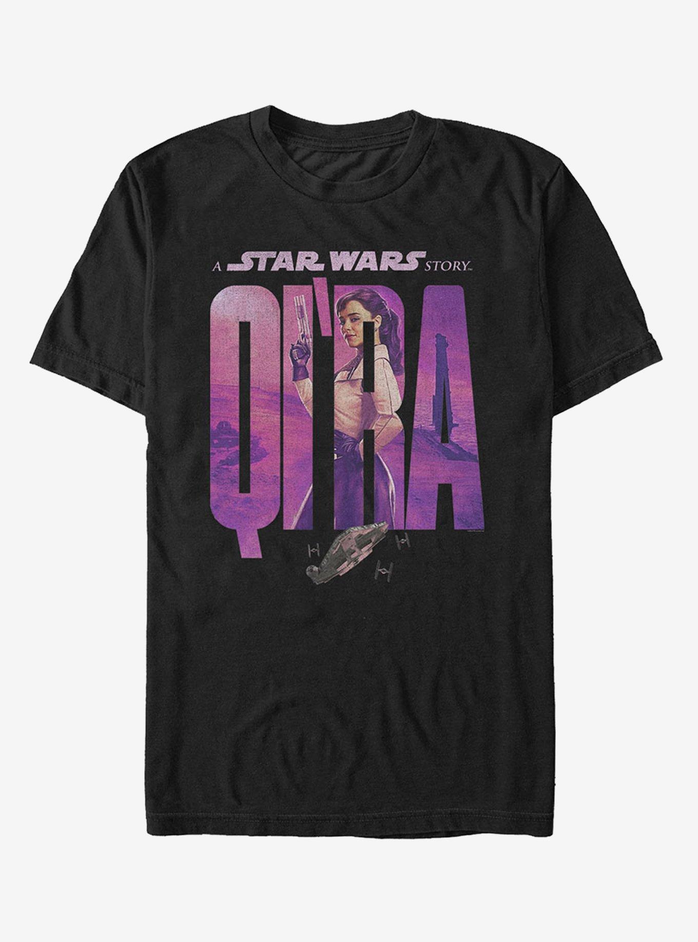 Star Wars Solo A Star Wars Story Qi'ra Name Movie Poster T-Shirt, BLACK, hi-res