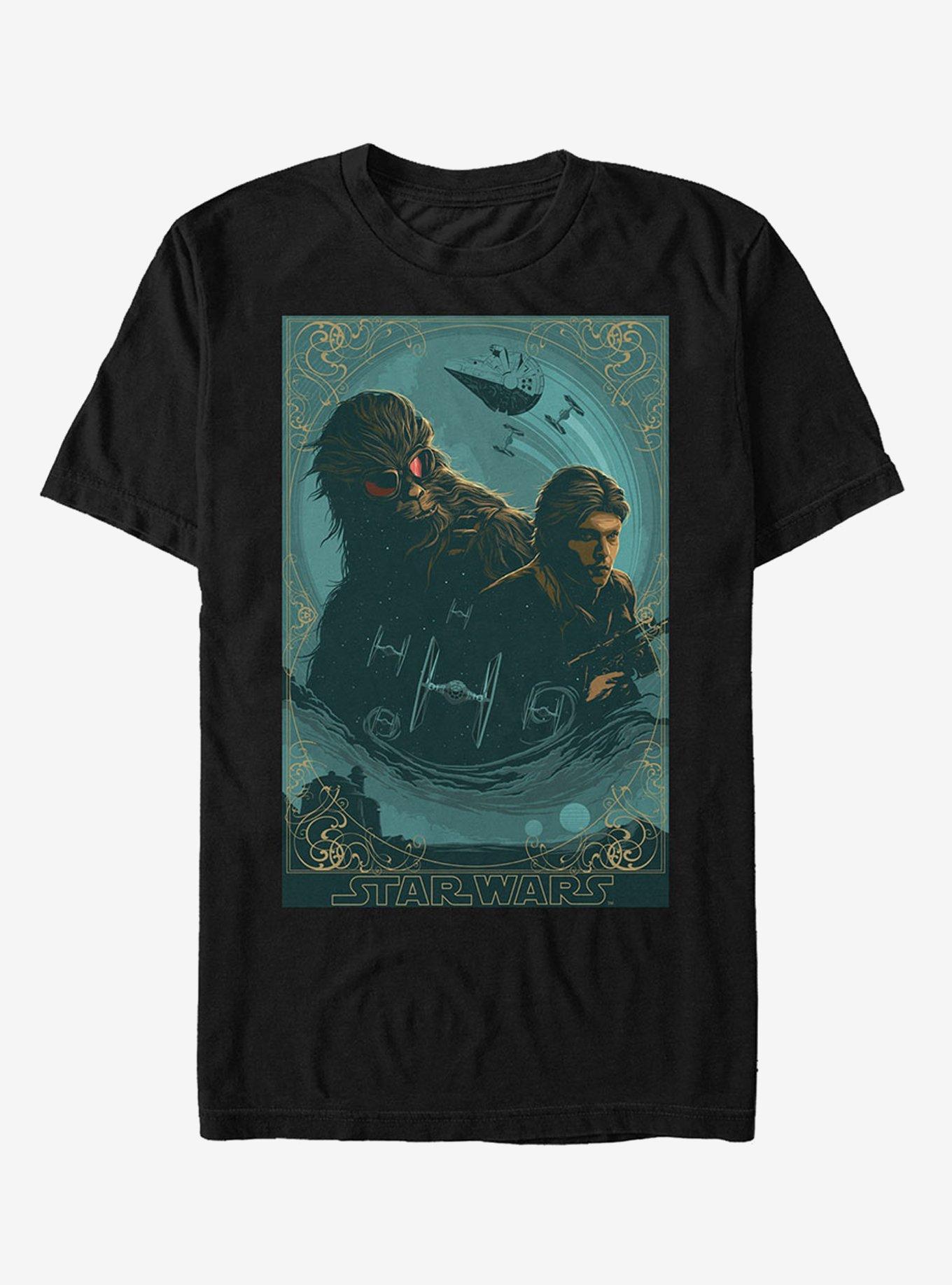 Star Wars Ornate Han Chewie Frame T-Shirt, , hi-res