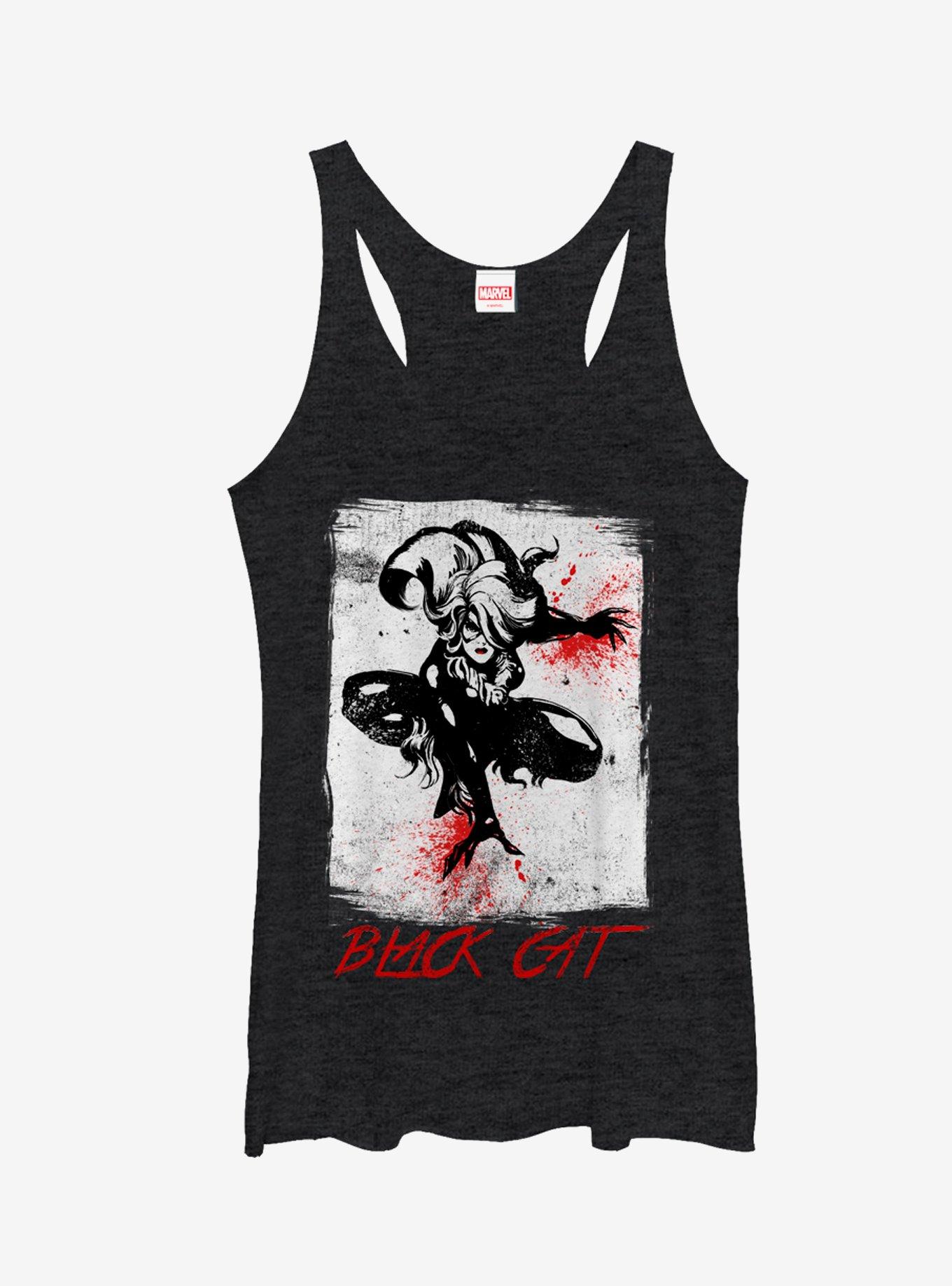 Marvel Black Cat Girls Tanks, BLK HTR, hi-res