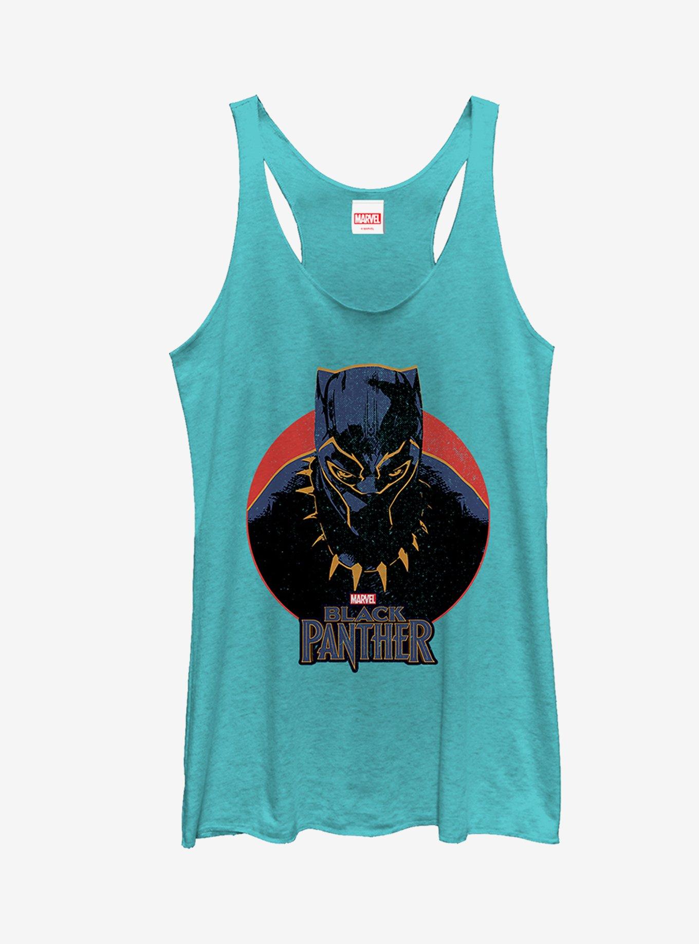 Marvel Black Panther 2018 Retro Circle Girls Tanks, TAHI BLUE, hi-res