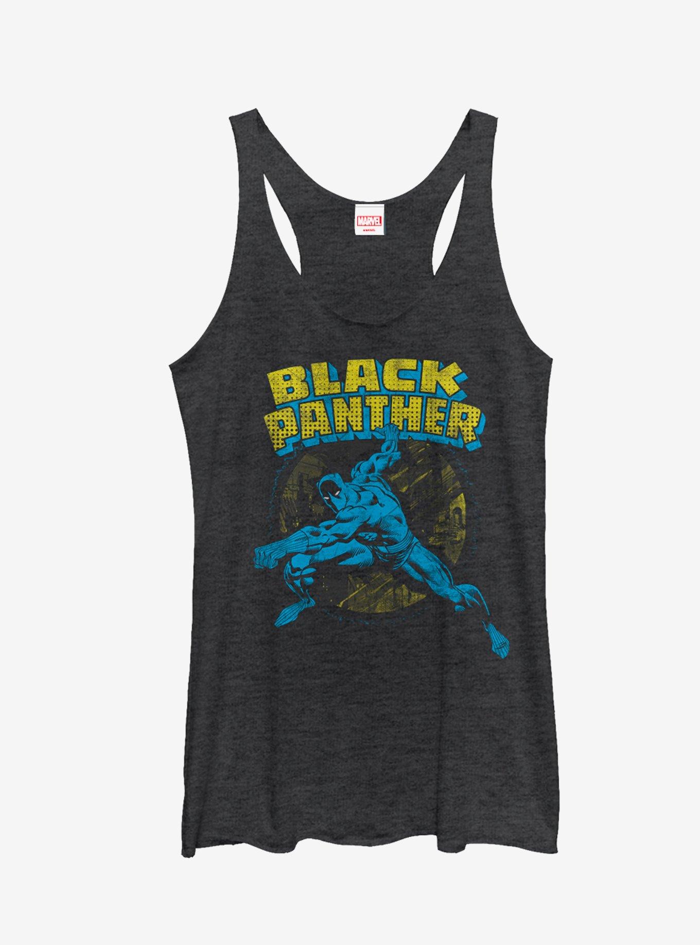 Marvel Black Panther Retro Girls Tanks, BLK HTR, hi-res