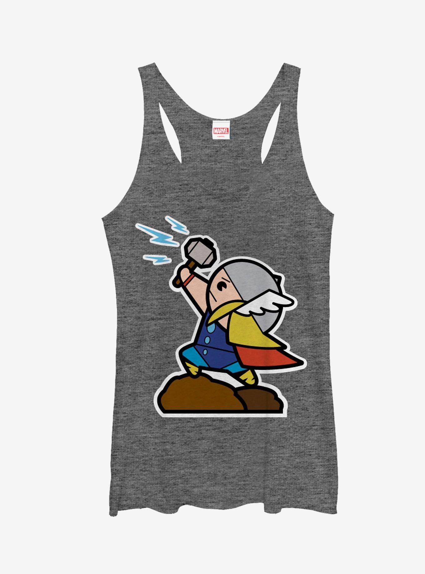 Marvel Cartoon Thor with Hammer Girls Tanks, GRAY HTR, hi-res