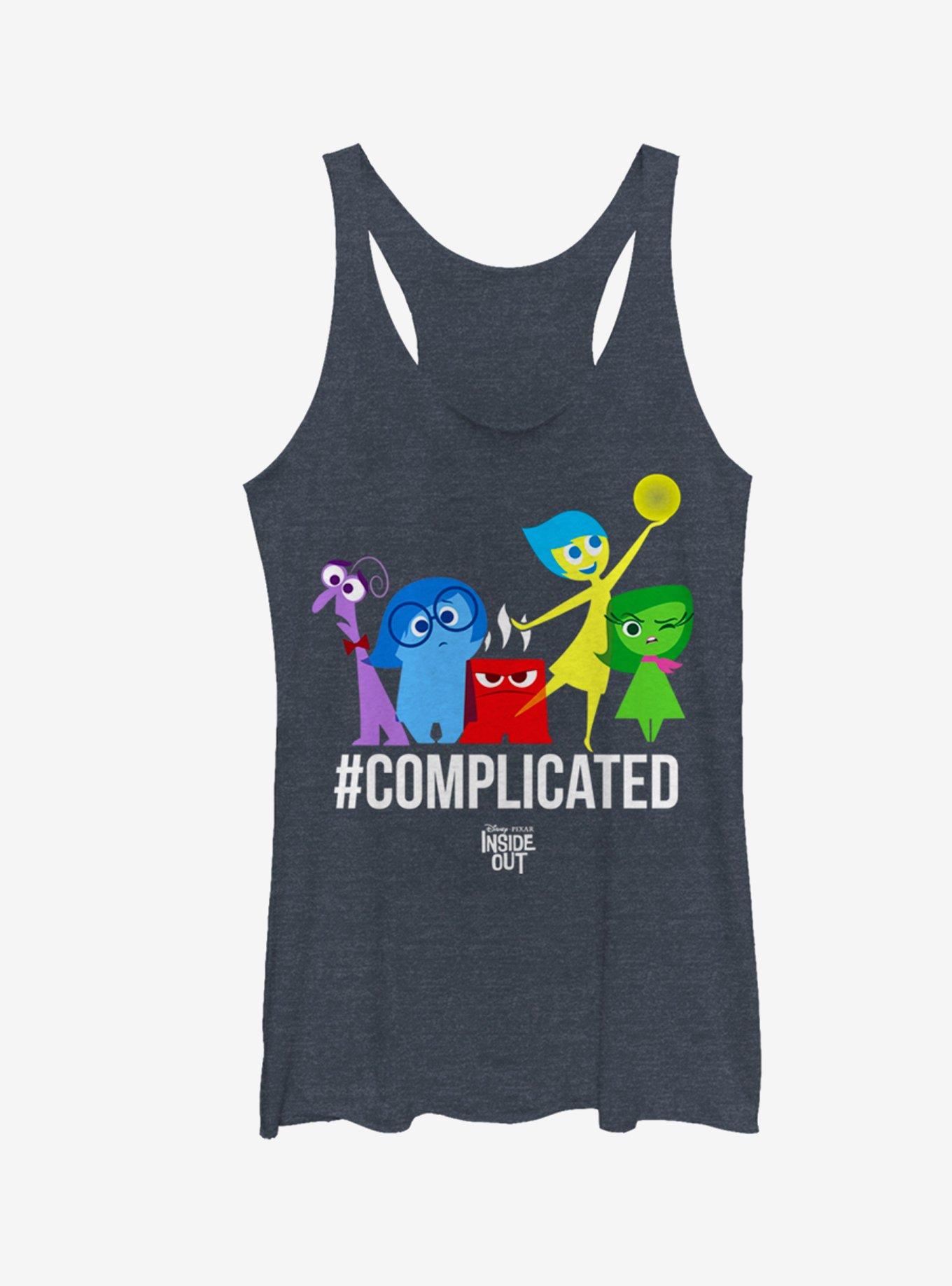 Disney Pixar Inside Out Complicated Emotions Girls Tank, NAVY HTR, hi-res