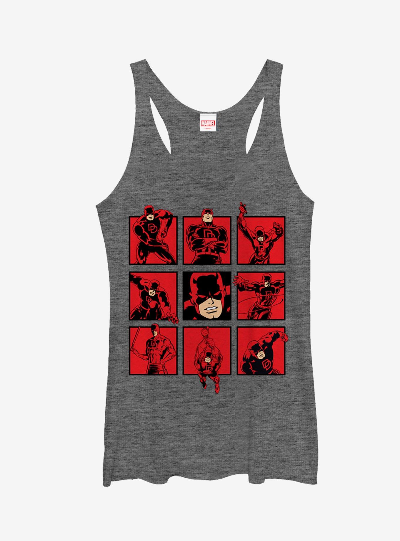 Marvel Daredevil Crime Fighter Girls Tanks, GRAY HTR, hi-res