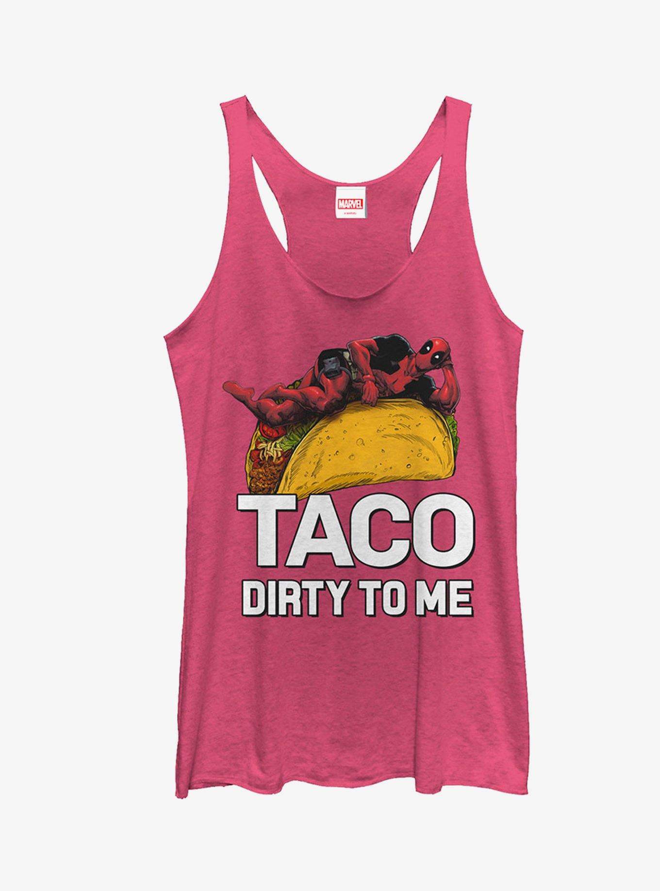 Marvel Deadpool Taco Dirty To Me Girls Tank, PINK HTR, hi-res