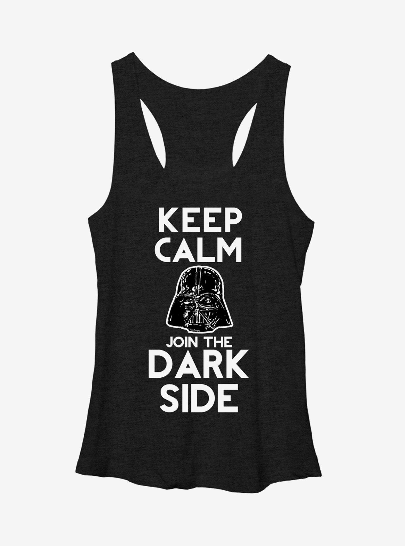 Star Wars Keep Calm Girls Tanks, BLK HTR, hi-res