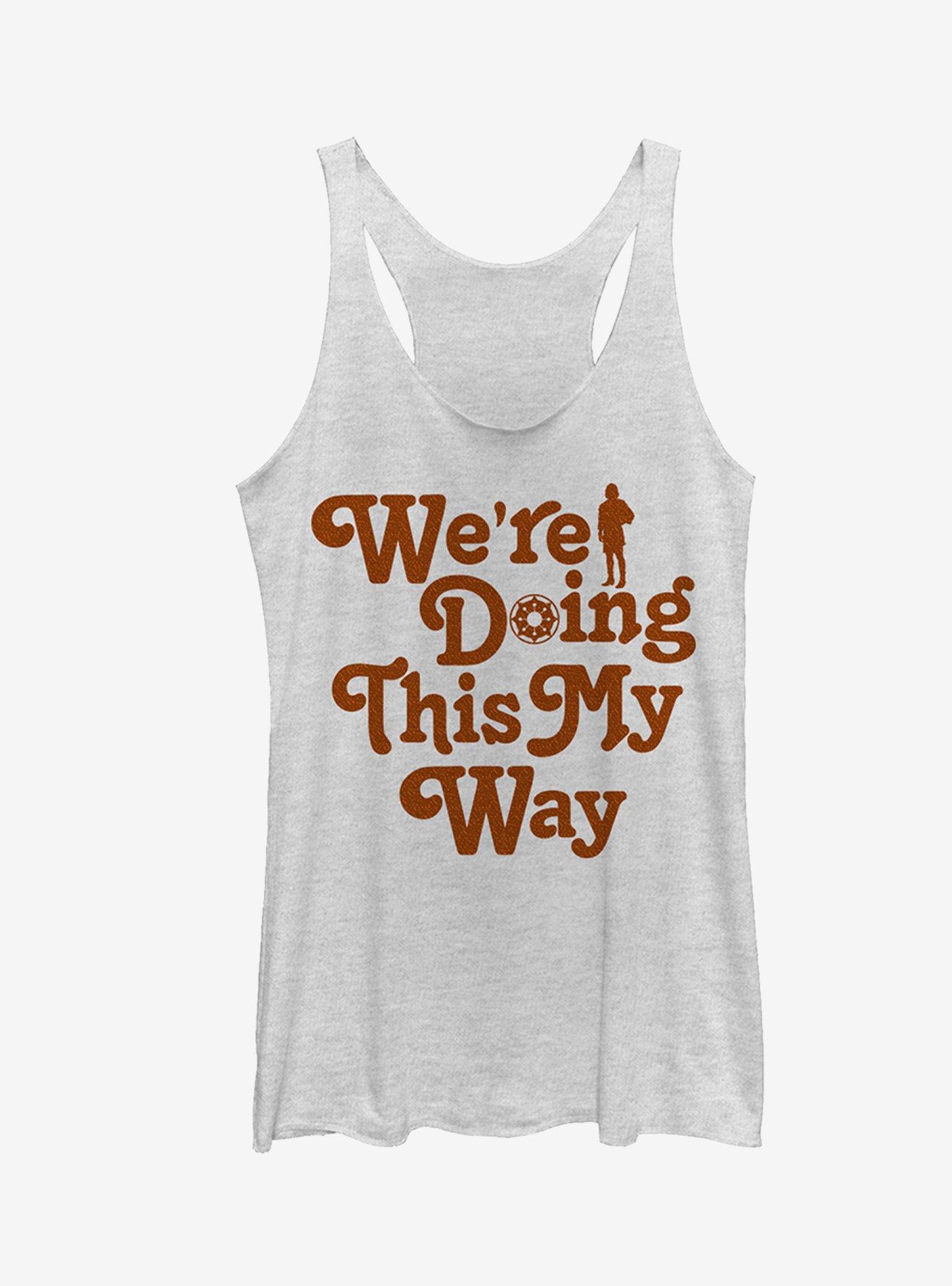 Star Wars My Way Quote Girls Tanks, WHITE HTR, hi-res