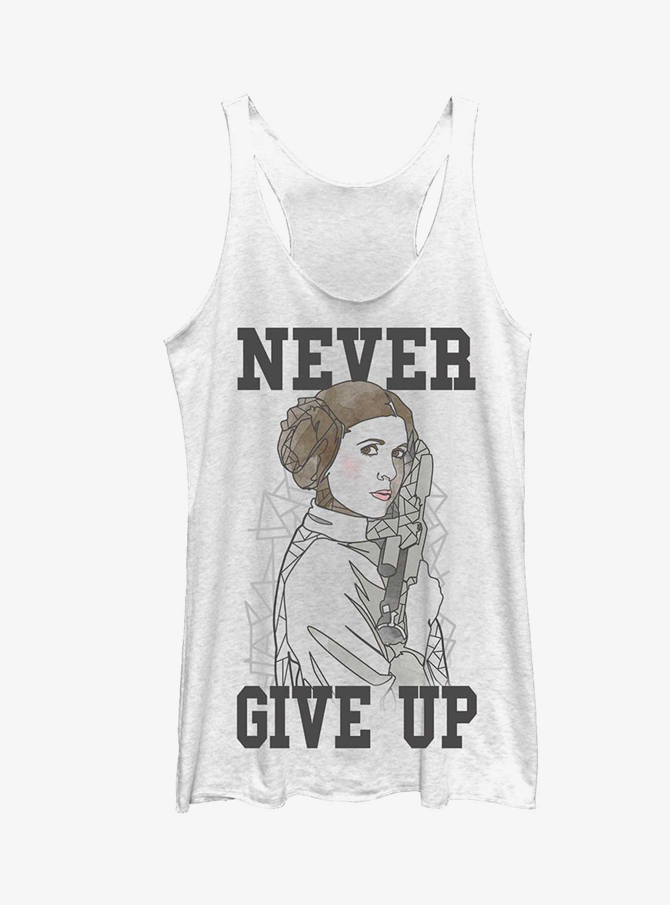 Star Wars Princess Leia Never Give Up Girls Tanks, , hi-res