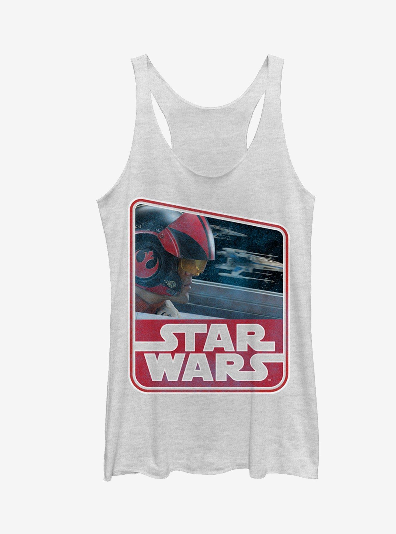 Star Wars Retro Poe Dameron Girls Tanks, WHITE HTR, hi-res