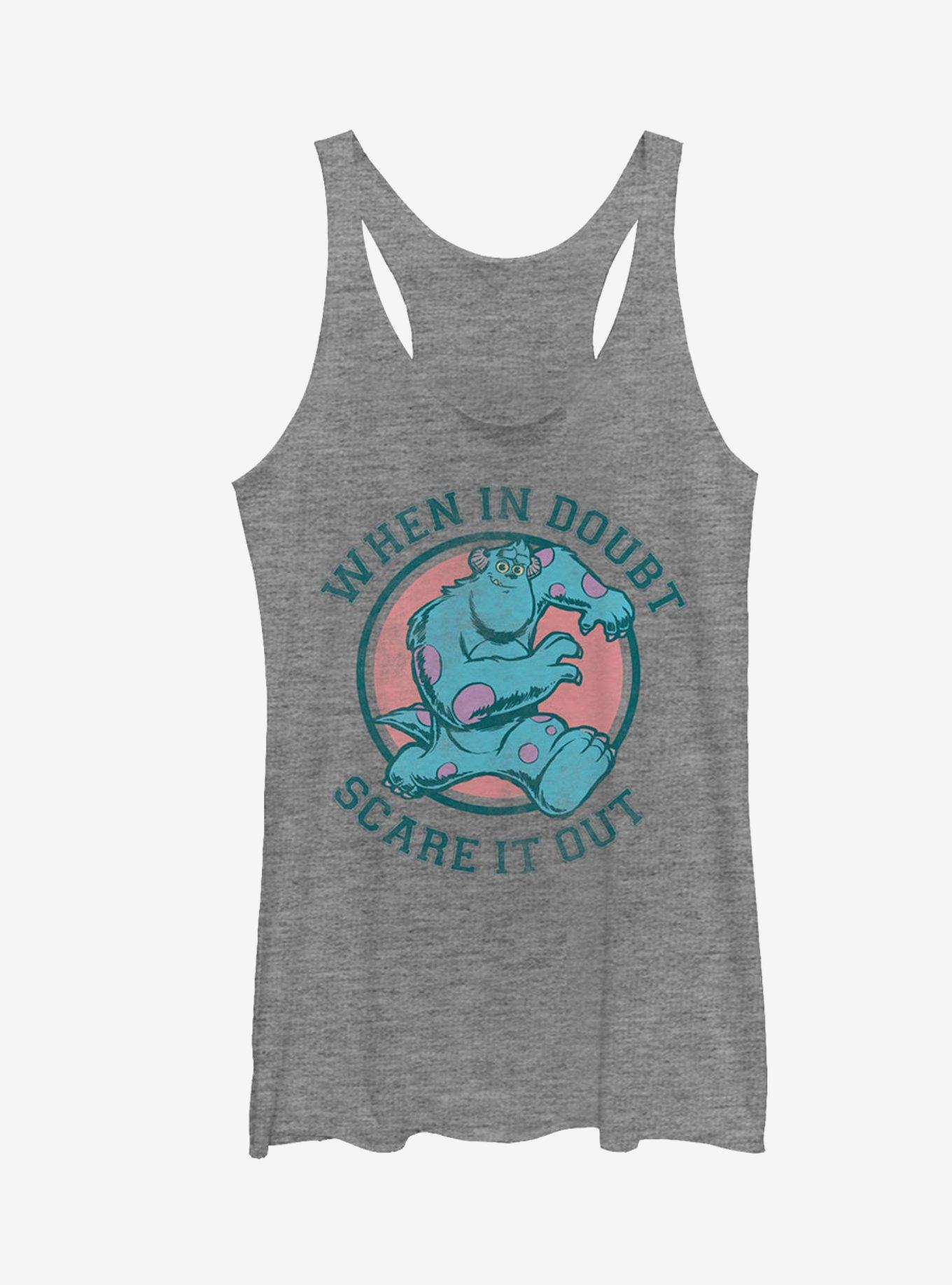 Monsters Inc. Sulley in Doubt Scare it Out Girls Tanks, GRAY HTR, hi-res