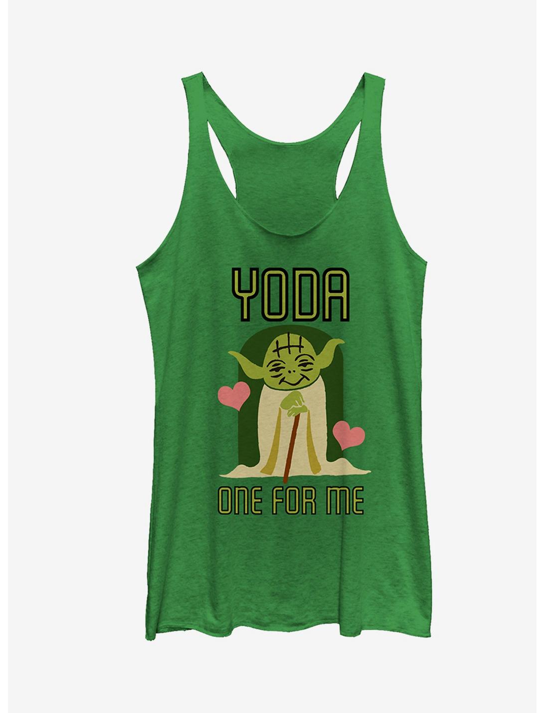 Star Wars Valentine's Day Yoda One for Me Girls Tanks, ENVY, hi-res