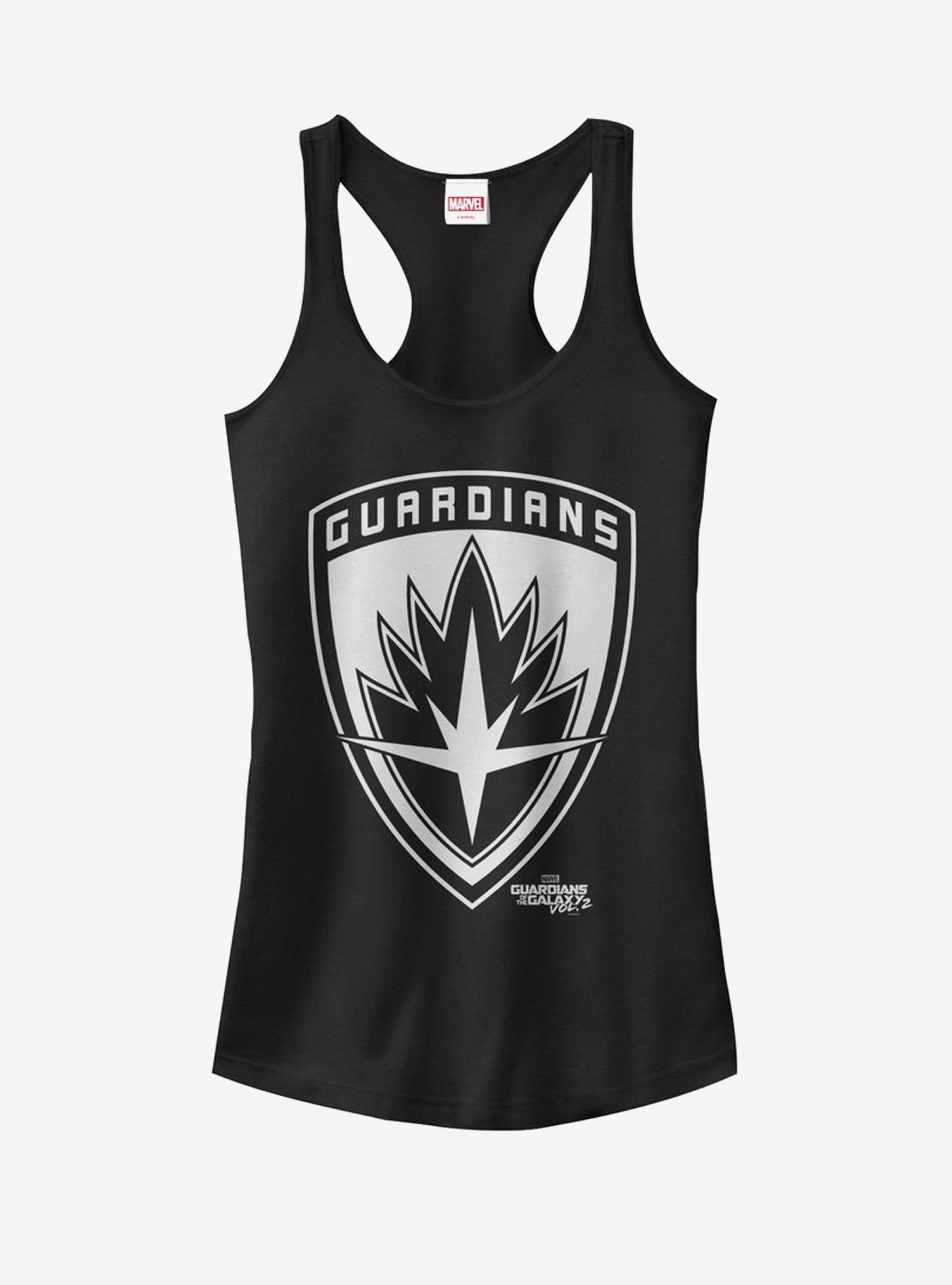 Marvel Guardians of Galaxy Vol. 2 Classic Shield Girls Tanks, BLACK, hi-res