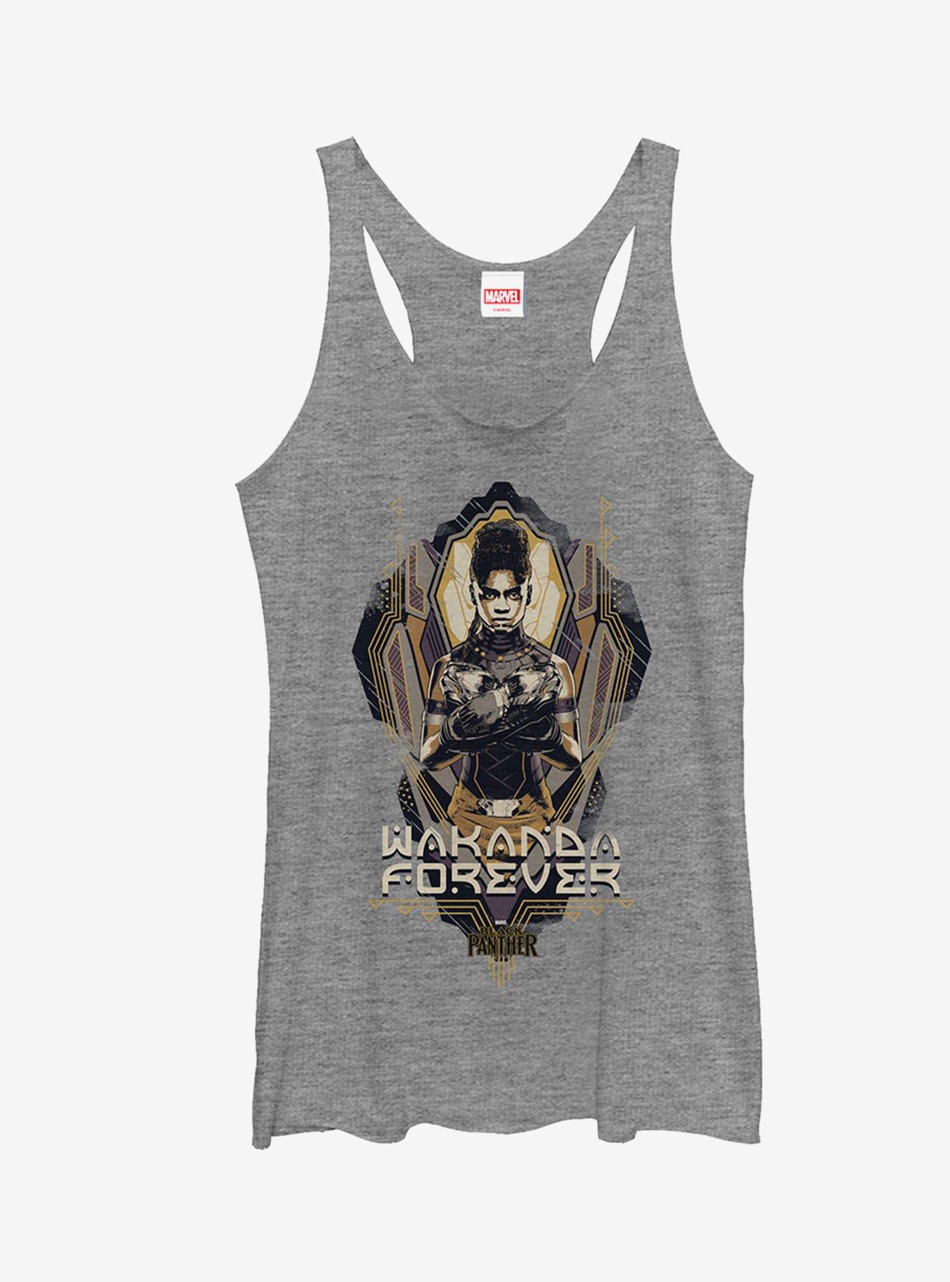 Marvel Black Panther 2018 Shuri Pattern Girls Tanks, GRAY HTR, hi-res