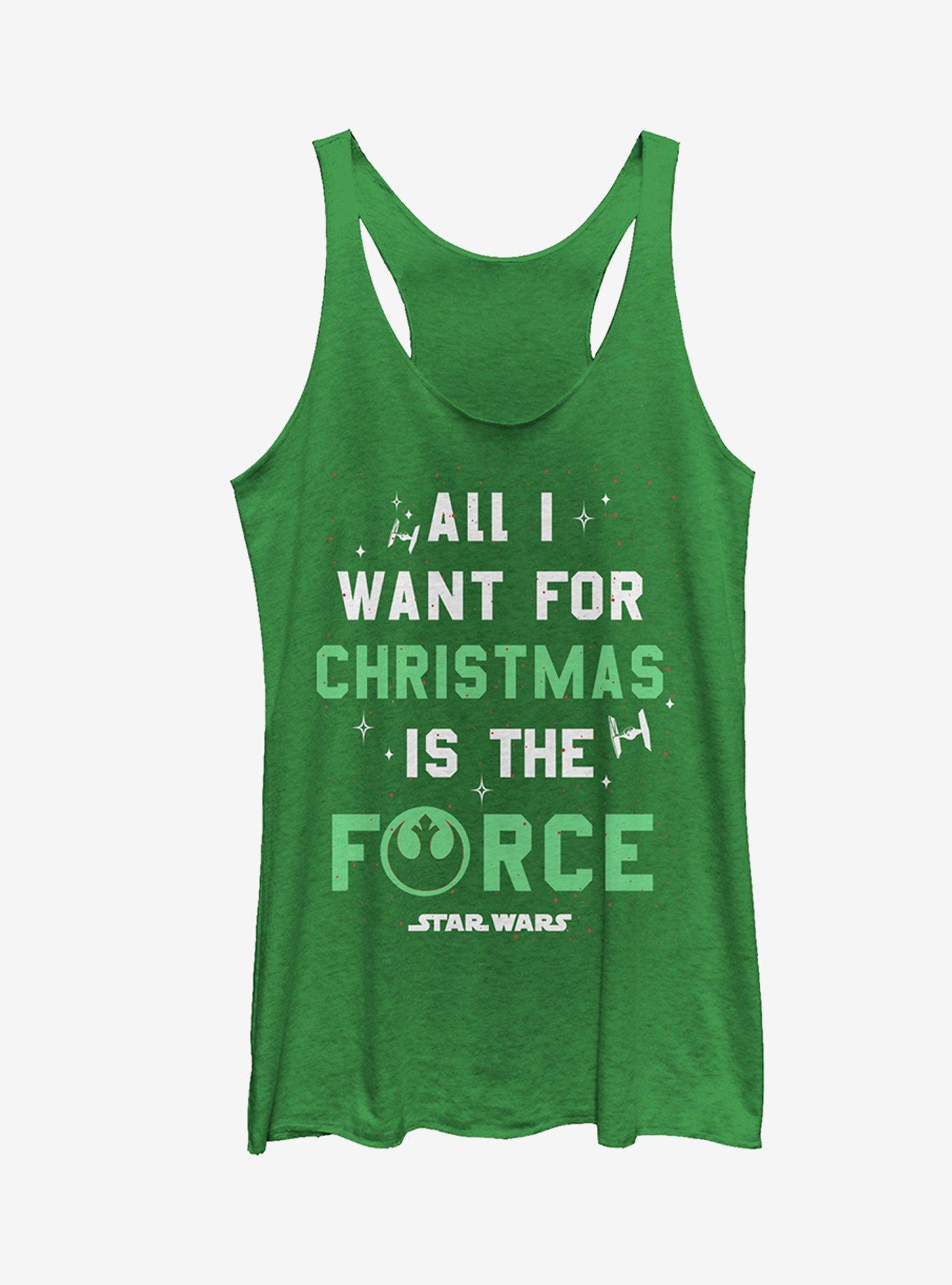 Star Wars Christmas I Want Force Girls Tanks, , hi-res