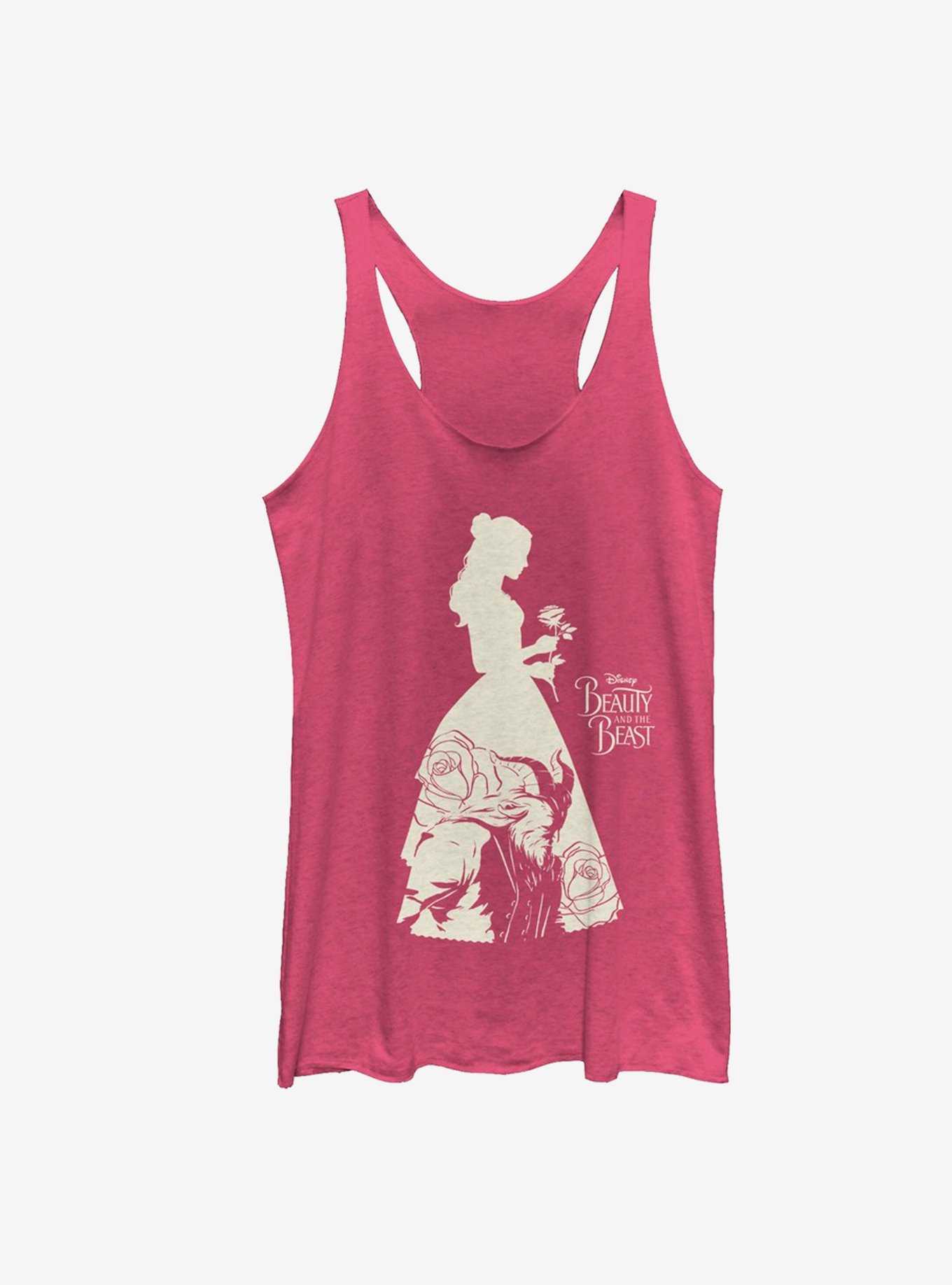 Disney Beauty And The Beast Dress Silhouette Girls Tank, , hi-res