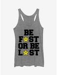 Super Mario Be Fast Or Be Last Girls Tank, GRAY HTR, hi-res