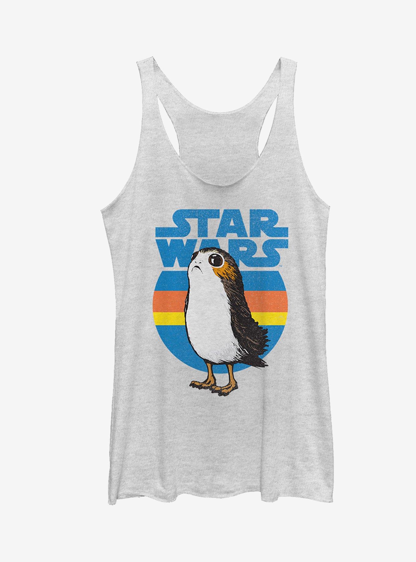 Star Wars Retro Porg Girls Tanks, WHITE HTR, hi-res