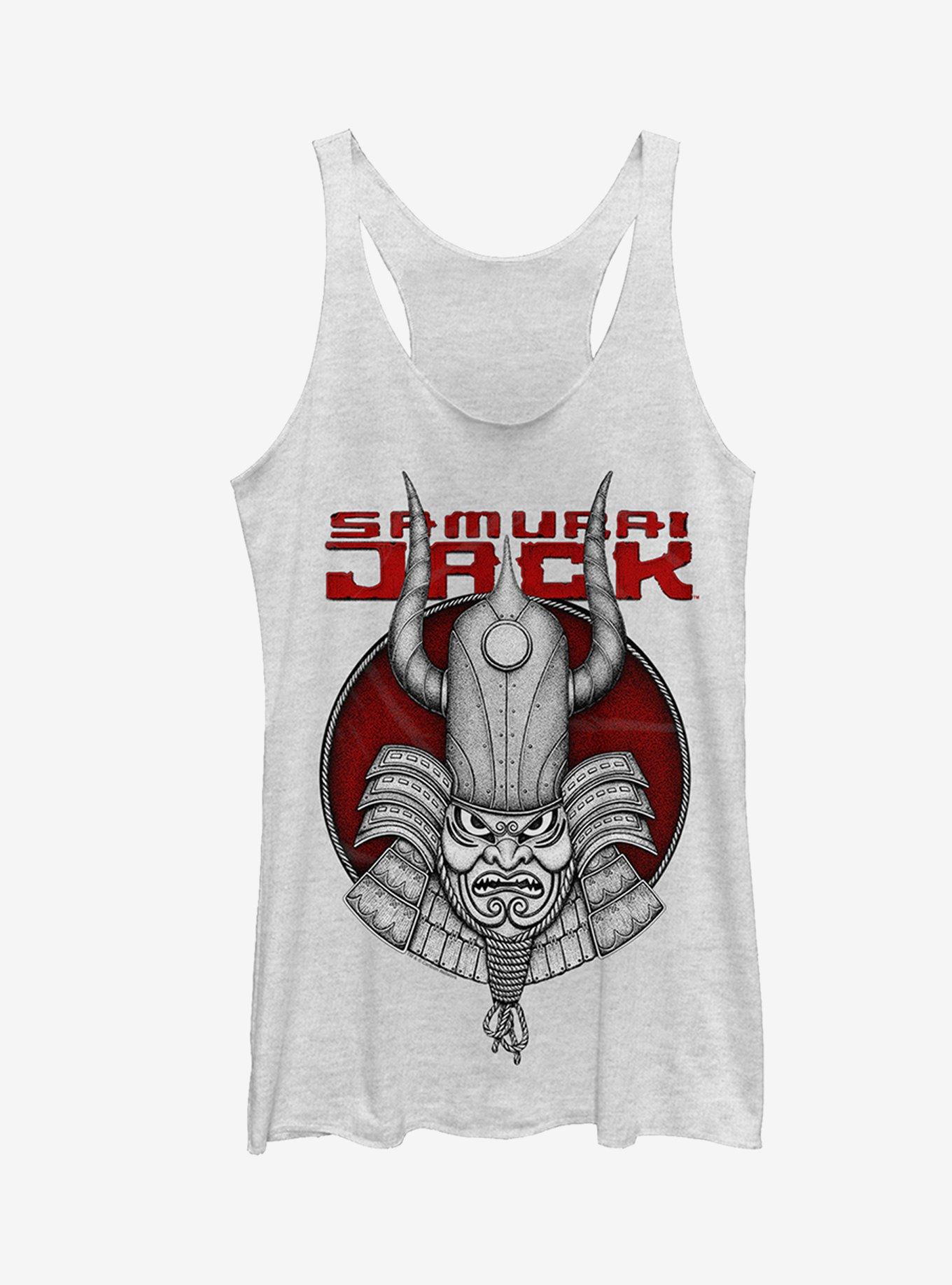 Samurai Jack Artistic Armor Girls Tanks, WHITE HTR, hi-res