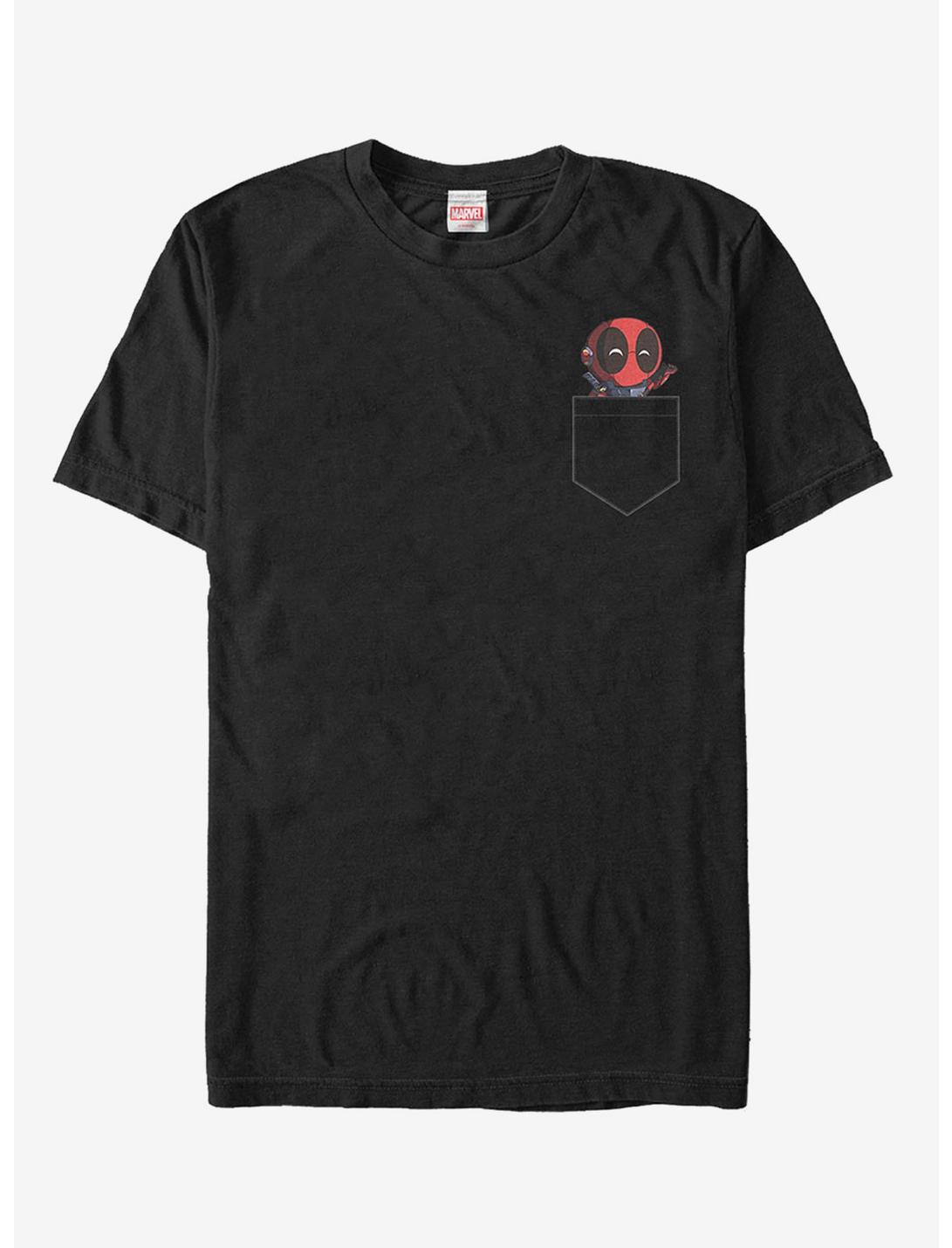 Marvel Deadpool Mini Faux Pocket Friend T-Shirt, BLACK, hi-res