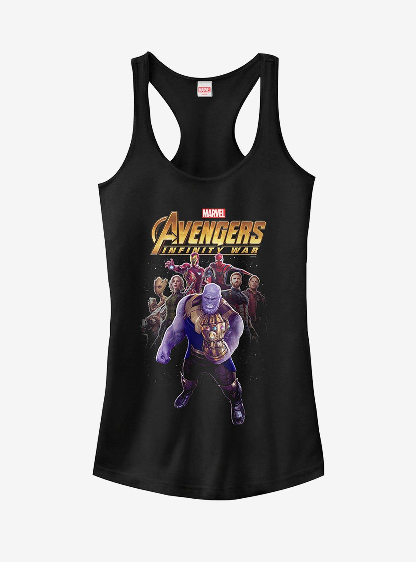 Marvel Avengers: Infinity War Thanos Entourage Girls Tanks, BLACK, hi-res