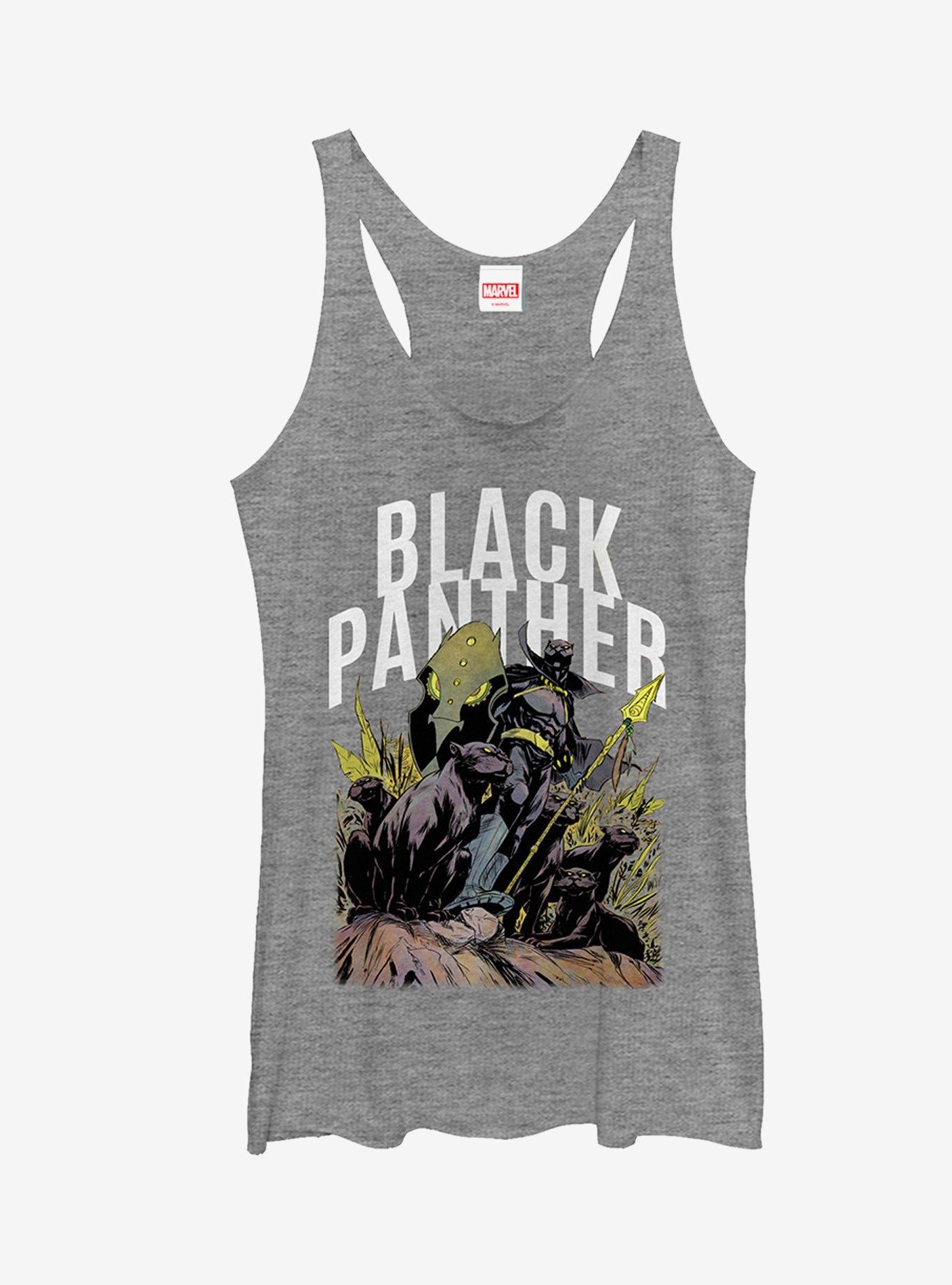Marvel Black Panther Army Girls Tanks, GRAY HTR, hi-res