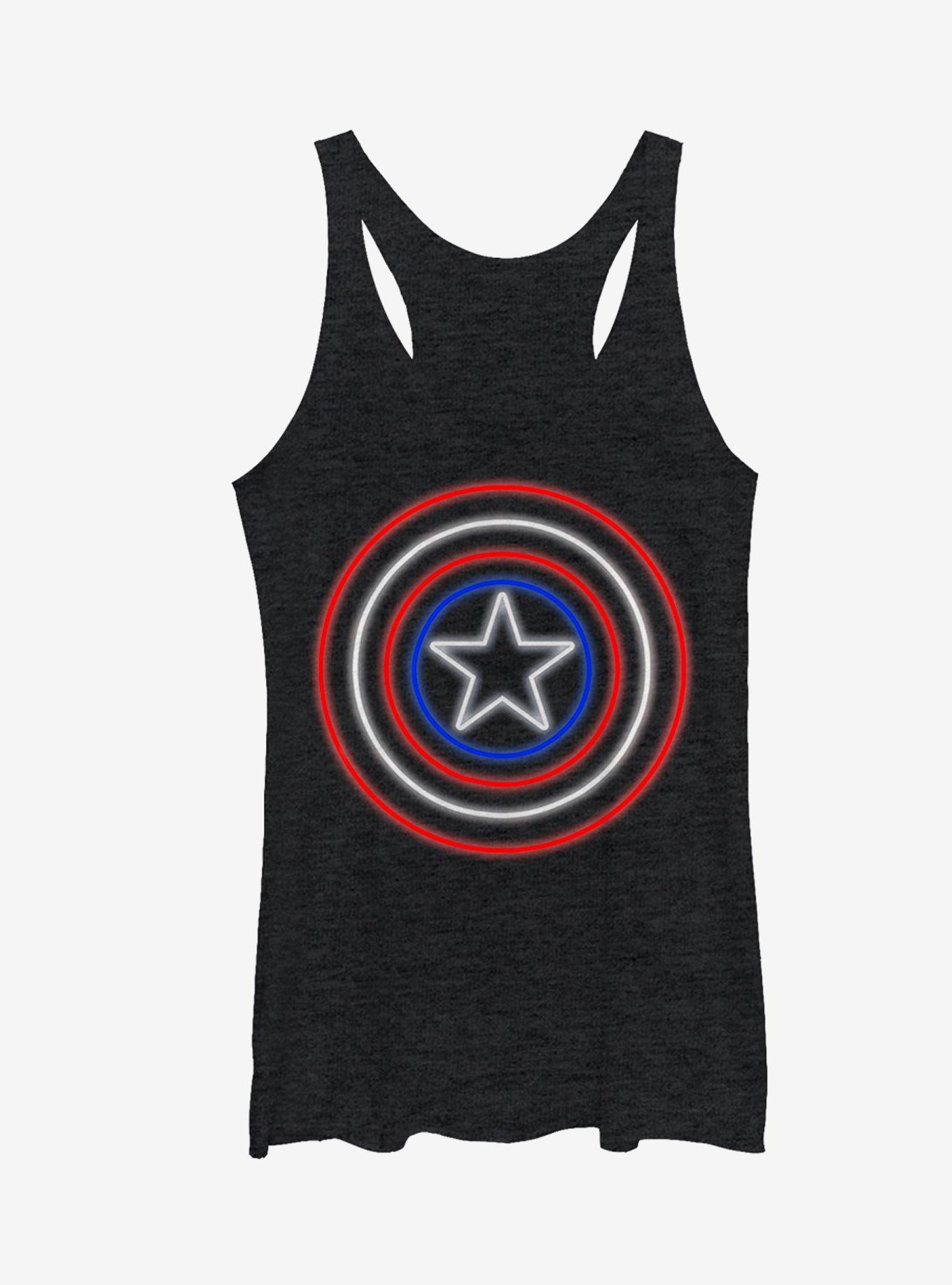 Marvel Captain America Shield Neon Light Girls Tanks, , hi-res