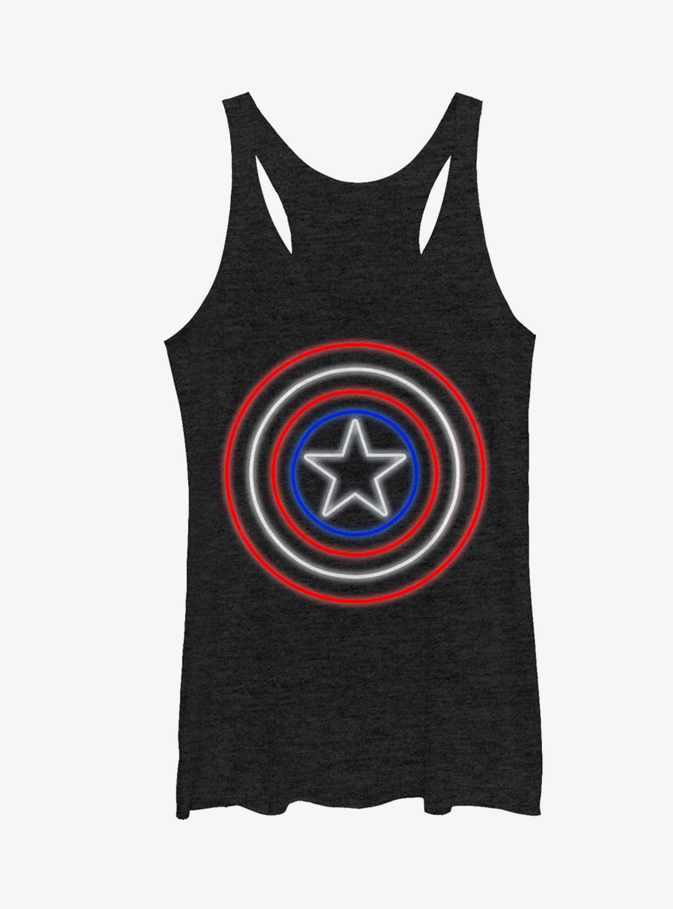 Marvel Captain America Shield Neon Light Girls Tanks, , hi-res