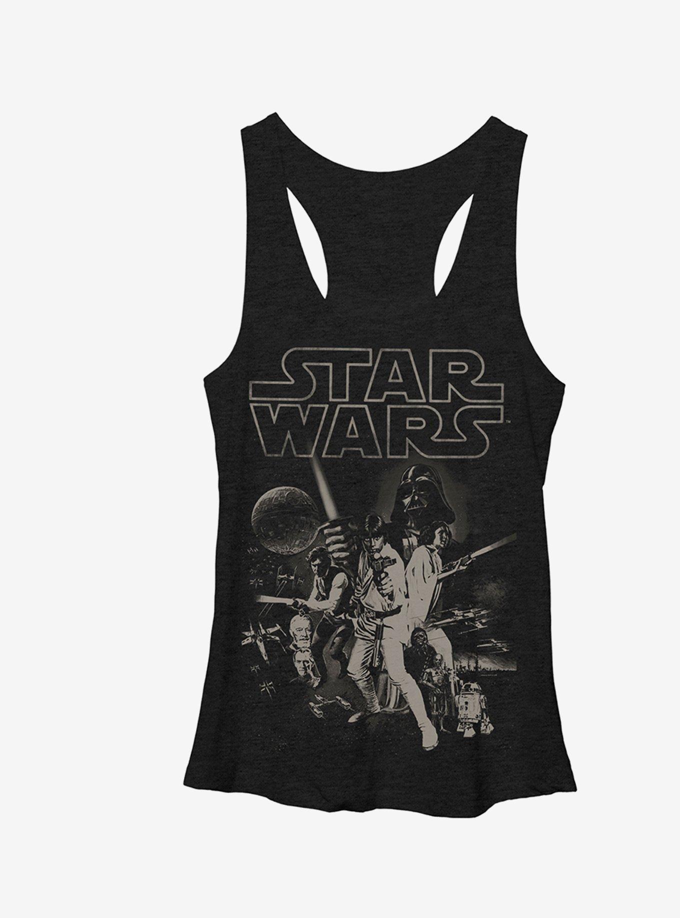 Star Wars Classic Poster Girls Tanks, BLK HTR, hi-res