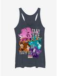 Star Wars Force With You Girls Tanks, NAVY HTR, hi-res
