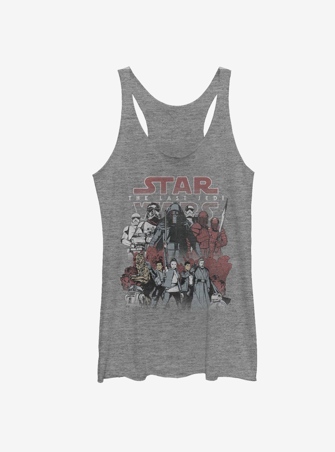 Star Wars Group Shot Girls Tanks, GRAY HTR, hi-res