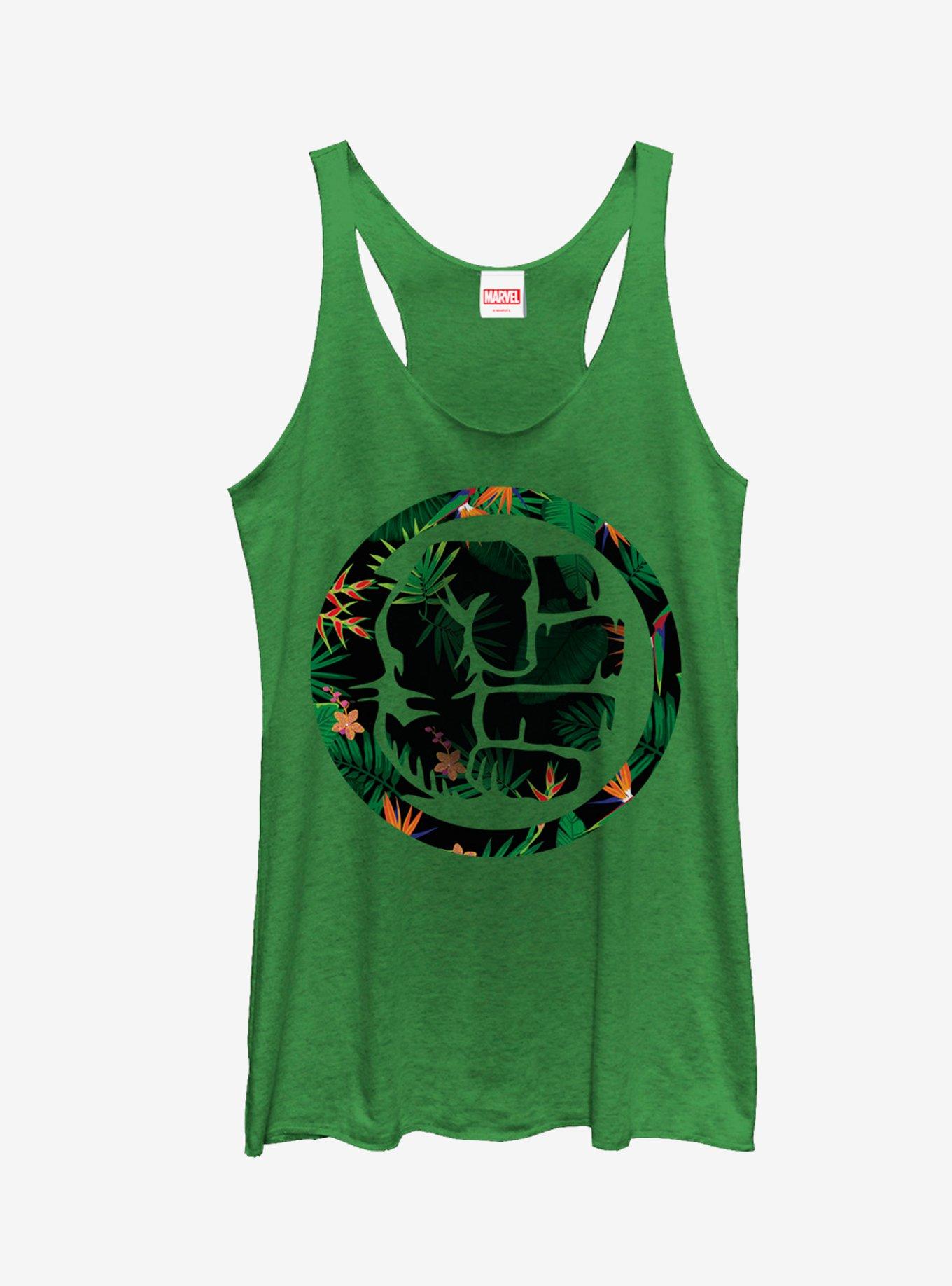 Marvel Hulk Floral Print Girls Tanks, ENVY, hi-res