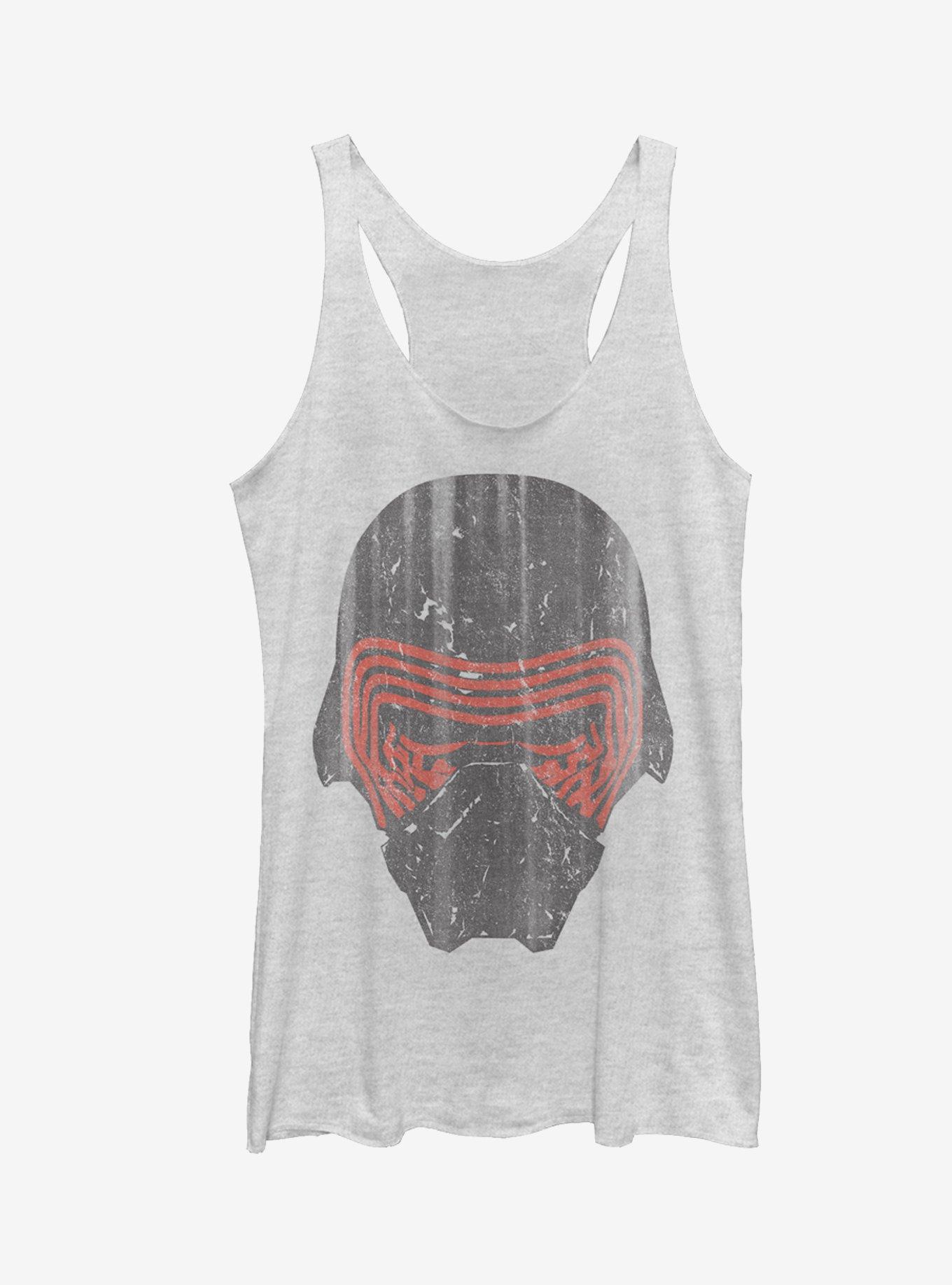 Star Wars Kylo Ren Mask Girls Tanks, WHITE HTR, hi-res