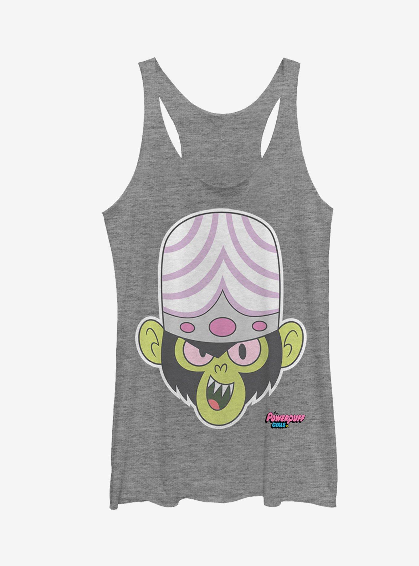 The Powerpuff Girls Mojo Jojo Grin Girls Tank Top, GRAY HTR, hi-res