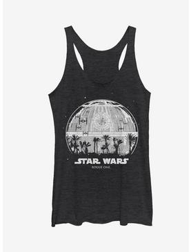 Star Wars Rogue One Death Star Palm Silhouette Girls Tanks, , hi-res