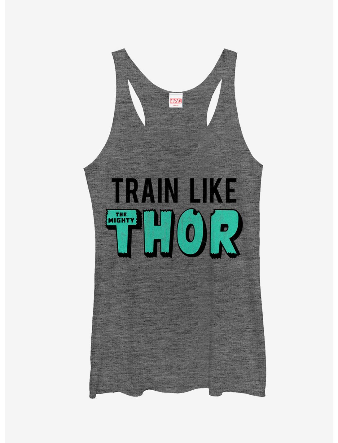 Marvel Train Like Thor Girls Tanks, GRAY HTR, hi-res