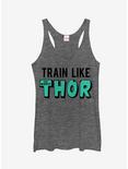 Marvel Train Like Thor Girls Tanks, GRAY HTR, hi-res