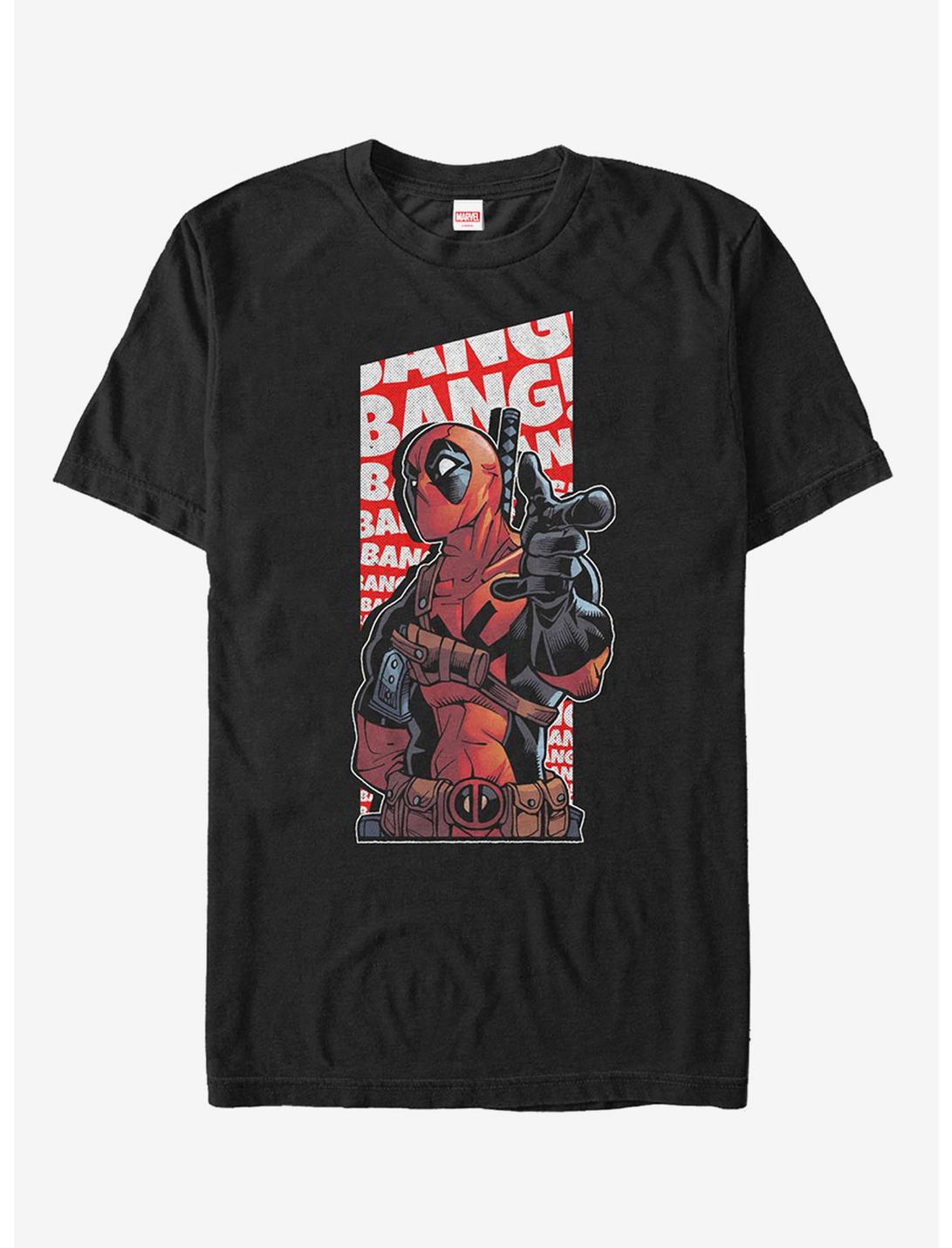 Marvel Deadpool Bang Bang Panel T-Shirt, BLACK, hi-res