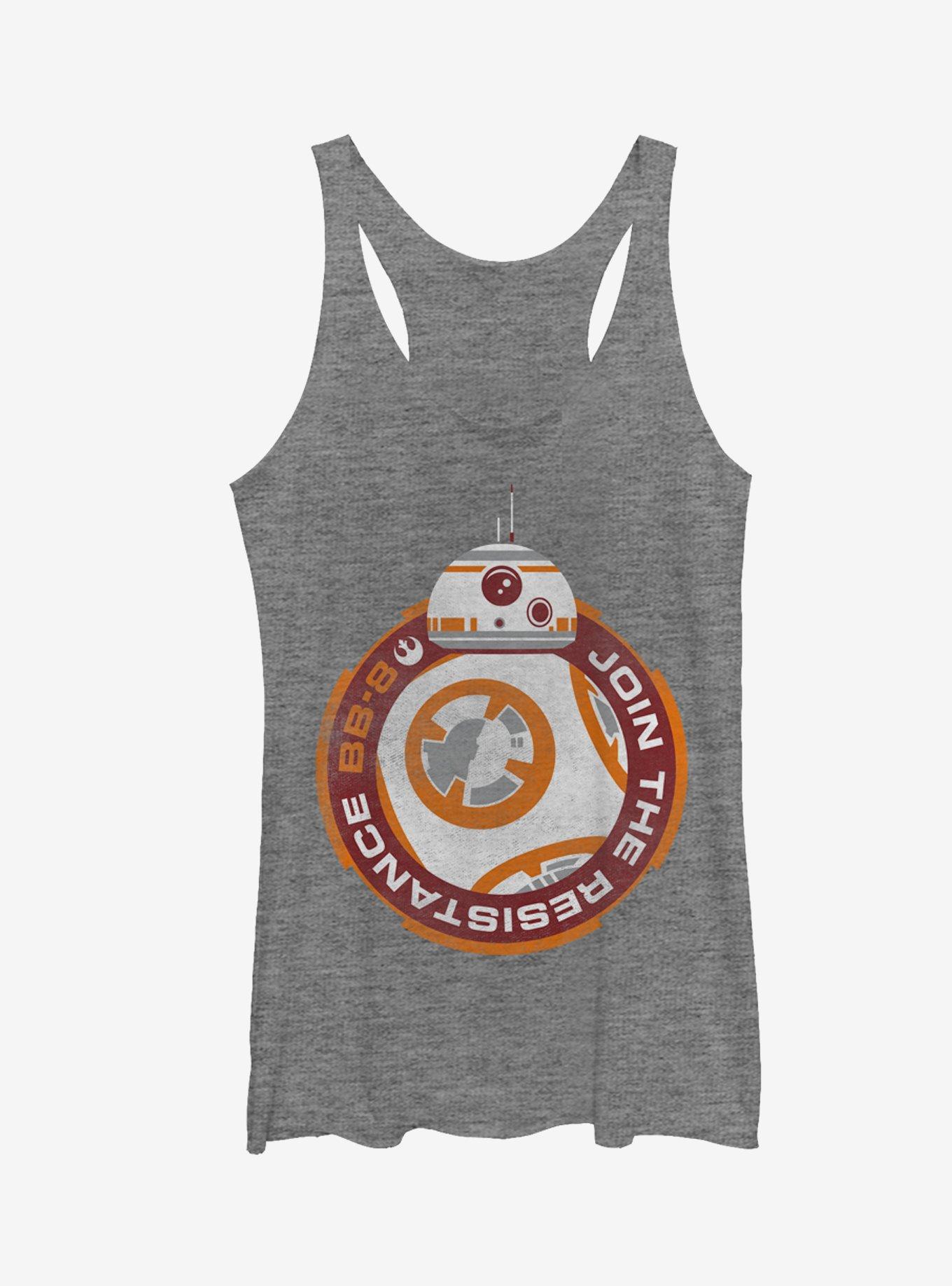 Star Wars BB-8 Join the Resistance Girls Tanks - GREY | Hot Topic